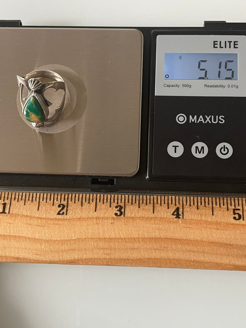 Kingman Turquoise Teardrop Ring | Sterling Silver | Size 7 G315