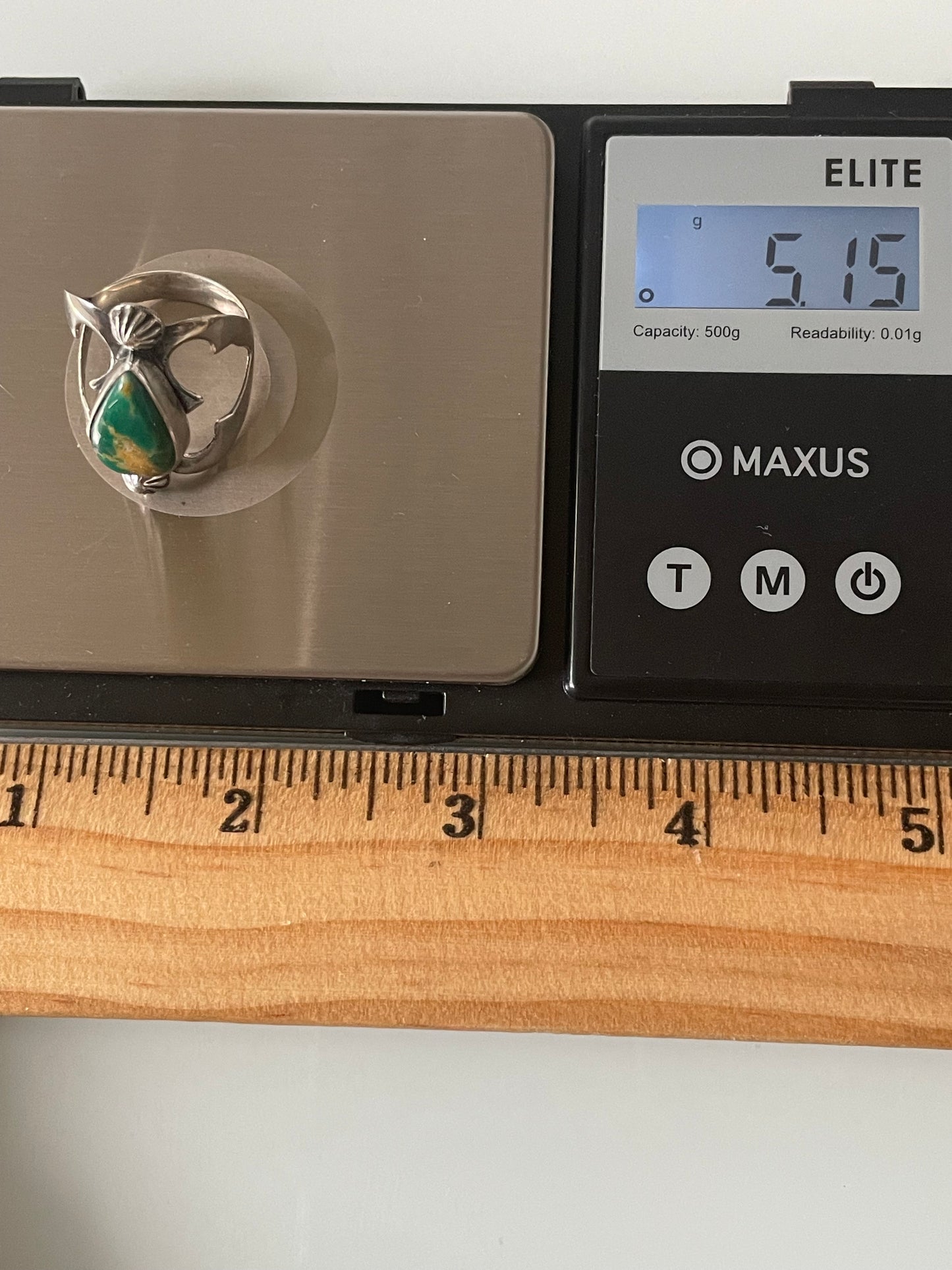 Kingman Turquoise Teardrop Ring | Sterling Silver | Size 7 G315
