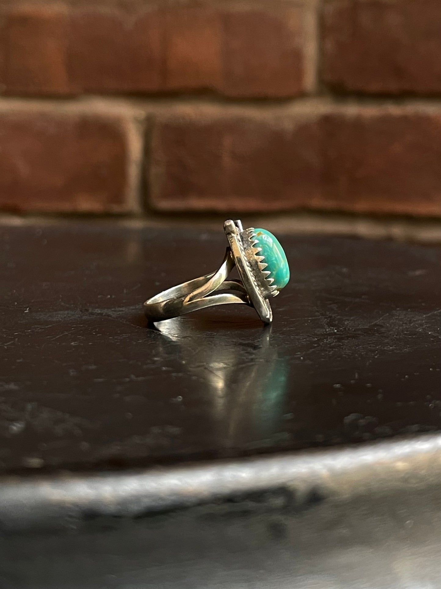 Kingman Turquoise Horse Shoe Ring Size 9 | 925 Sterling Silver G514