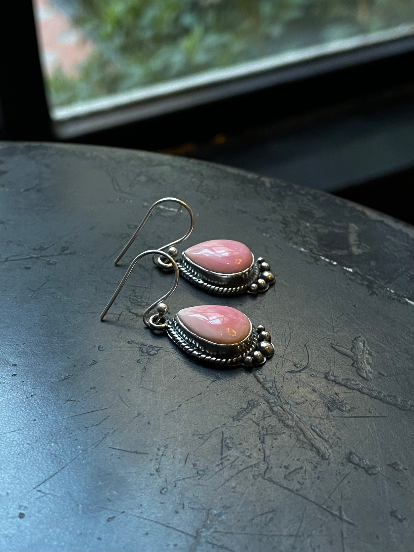 Pink Conch Floral Earrings | 925 Sterling Silver E391