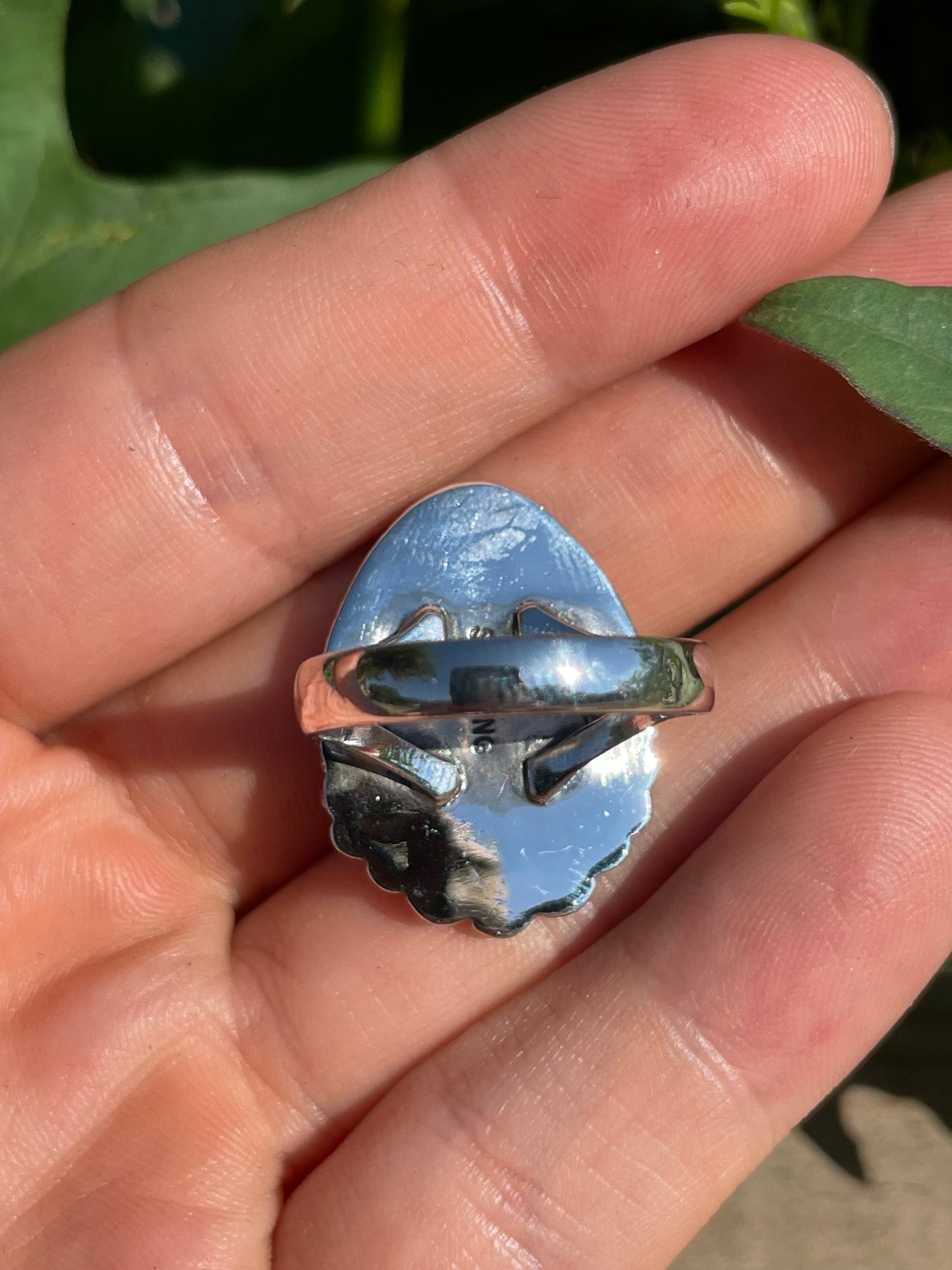 Pink Conch Ring | 925 Sterling Silver | Handmade Size 9 B145