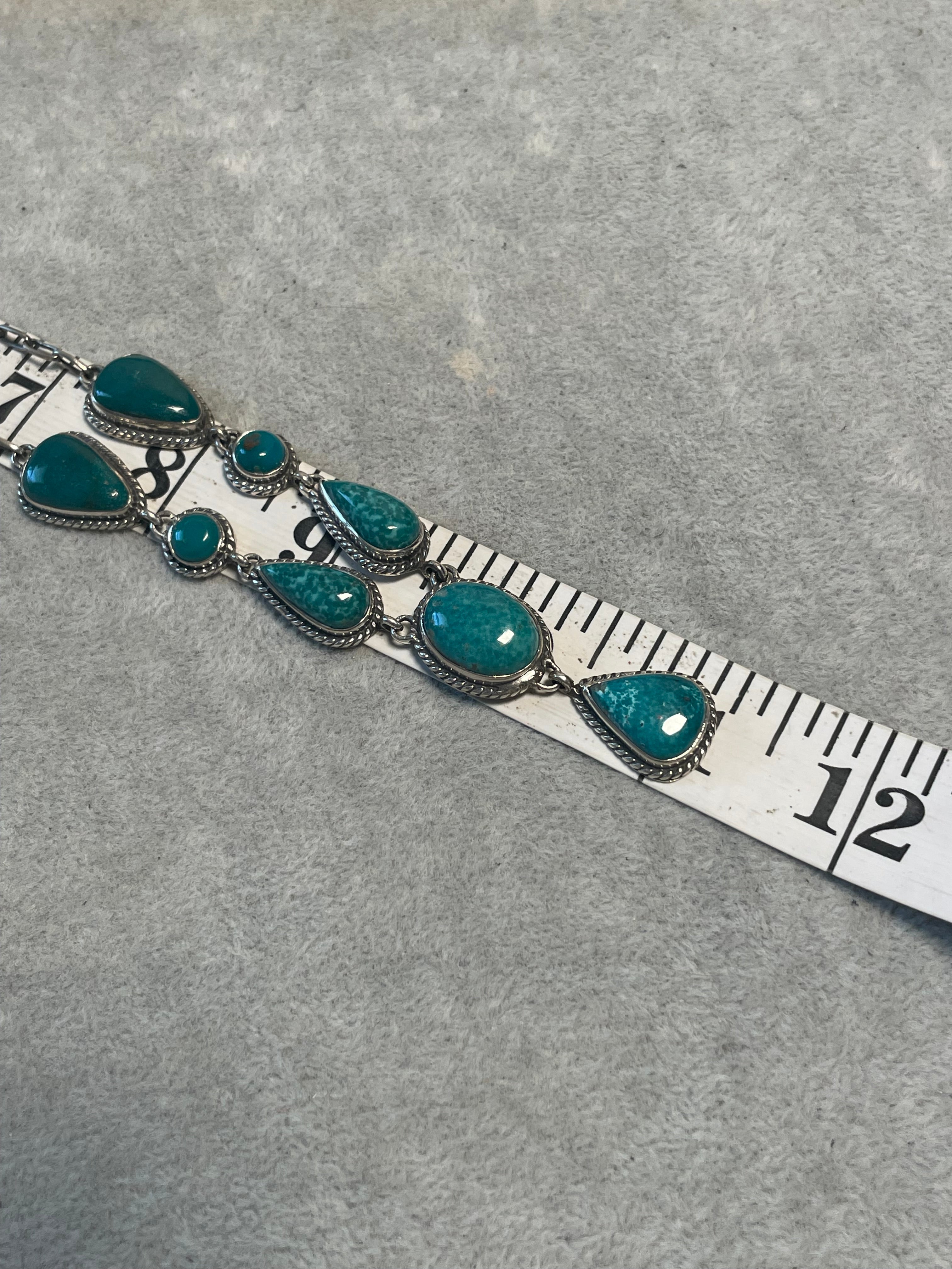 Turquoise Lariat Necklace | 925 Sterling Silver D223