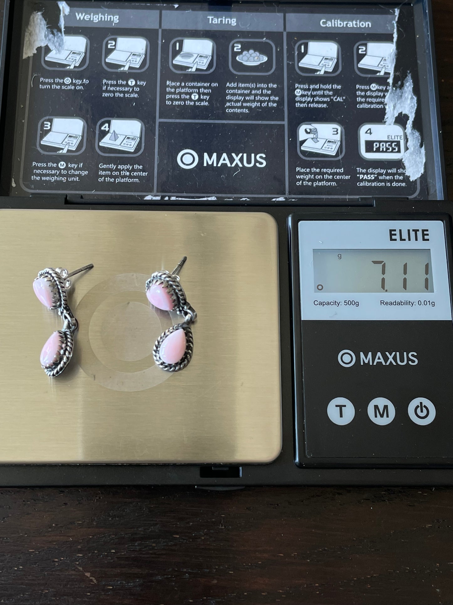 Pink Conch Heart Stud Earrings | 925 Sterling Silver E797