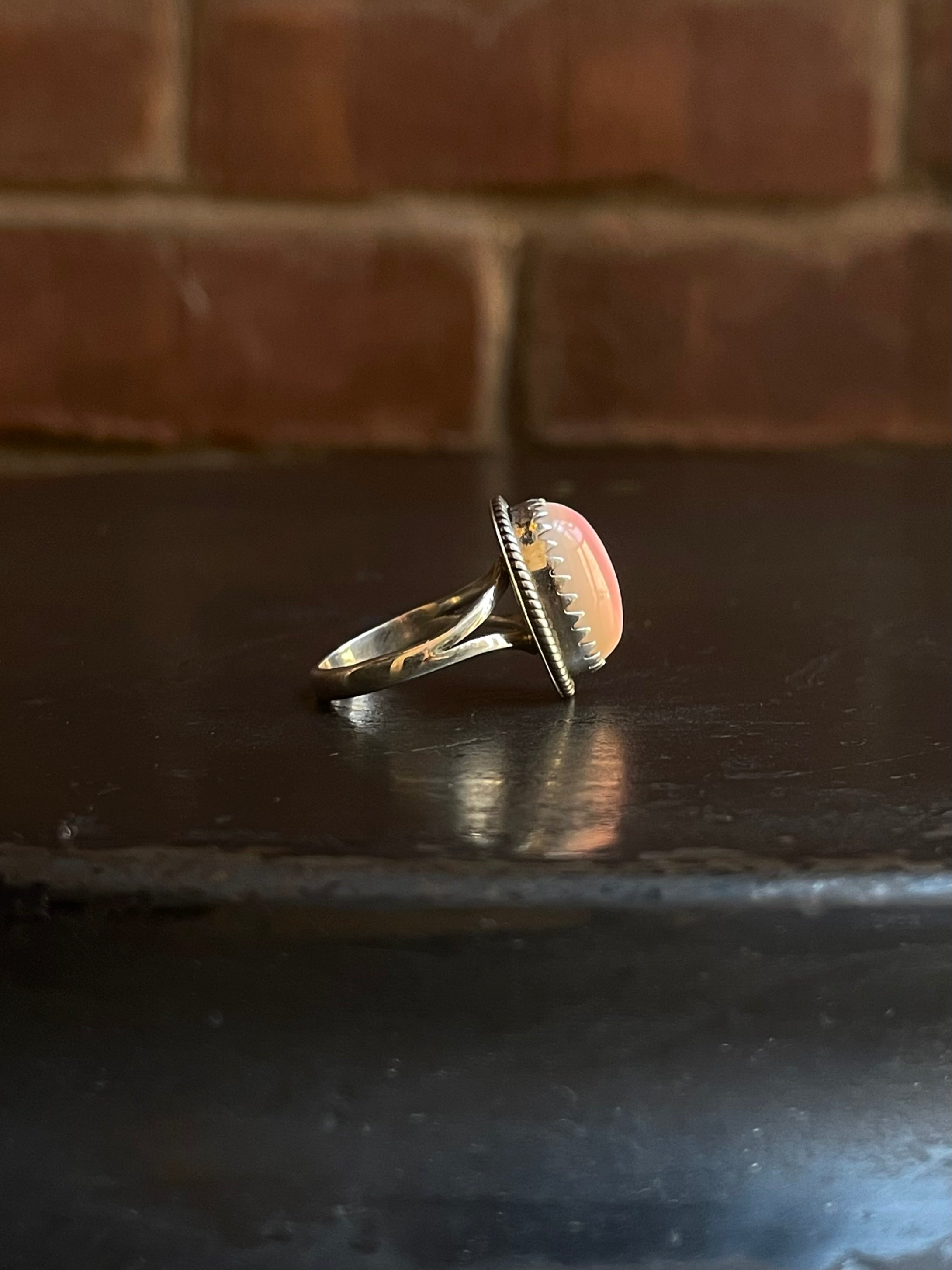 Pink Conch Ring Size 6 | 925 Sterling Silver G522