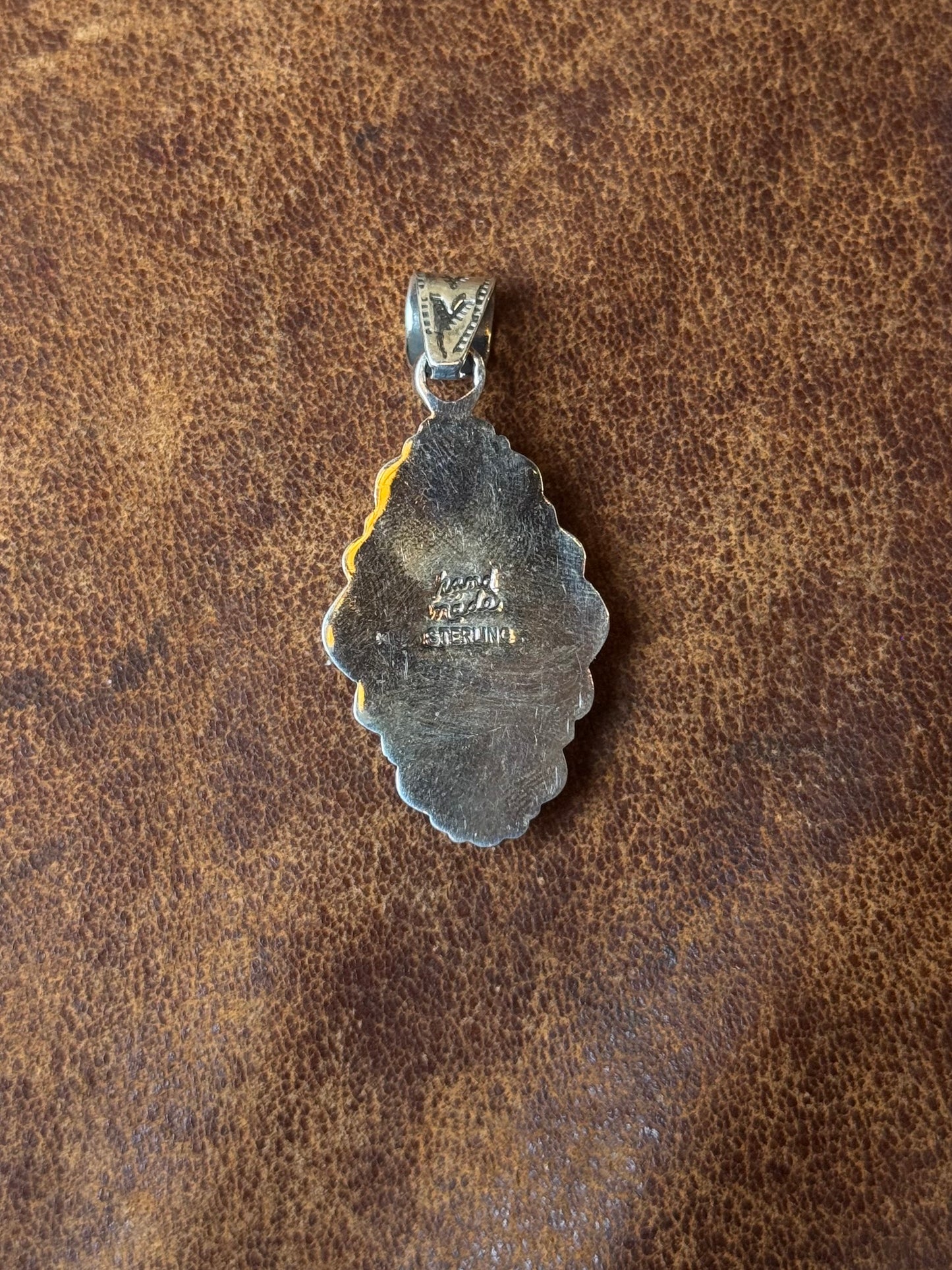 Turquoise Oval Pendant | Sterling Silver | A777