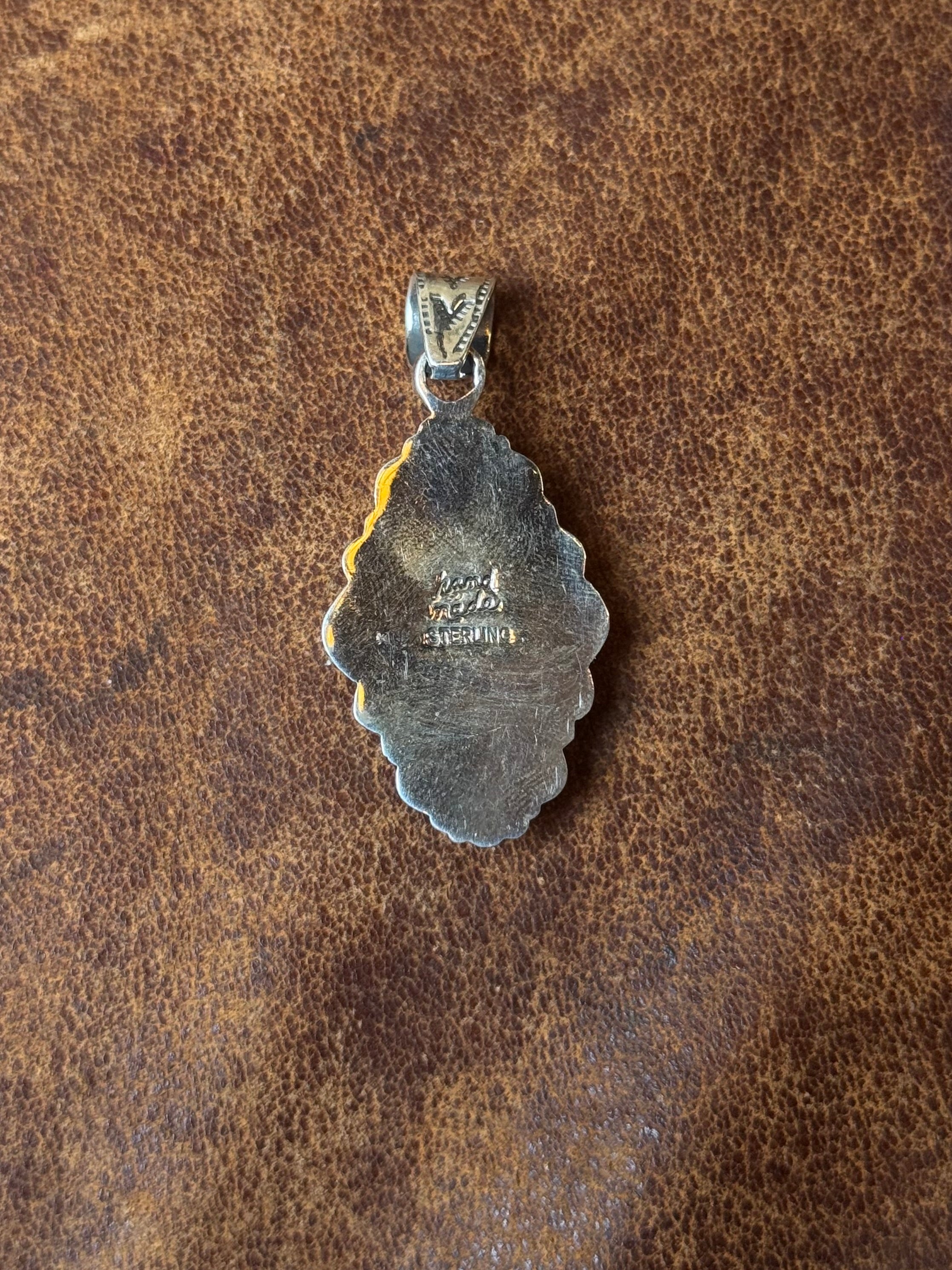 Turquoise Oval Pendant | Sterling Silver | A777