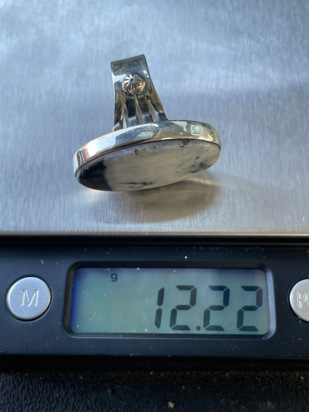 White Buffalo Ring Size 8.25 | 925 Sterling Silver B674
