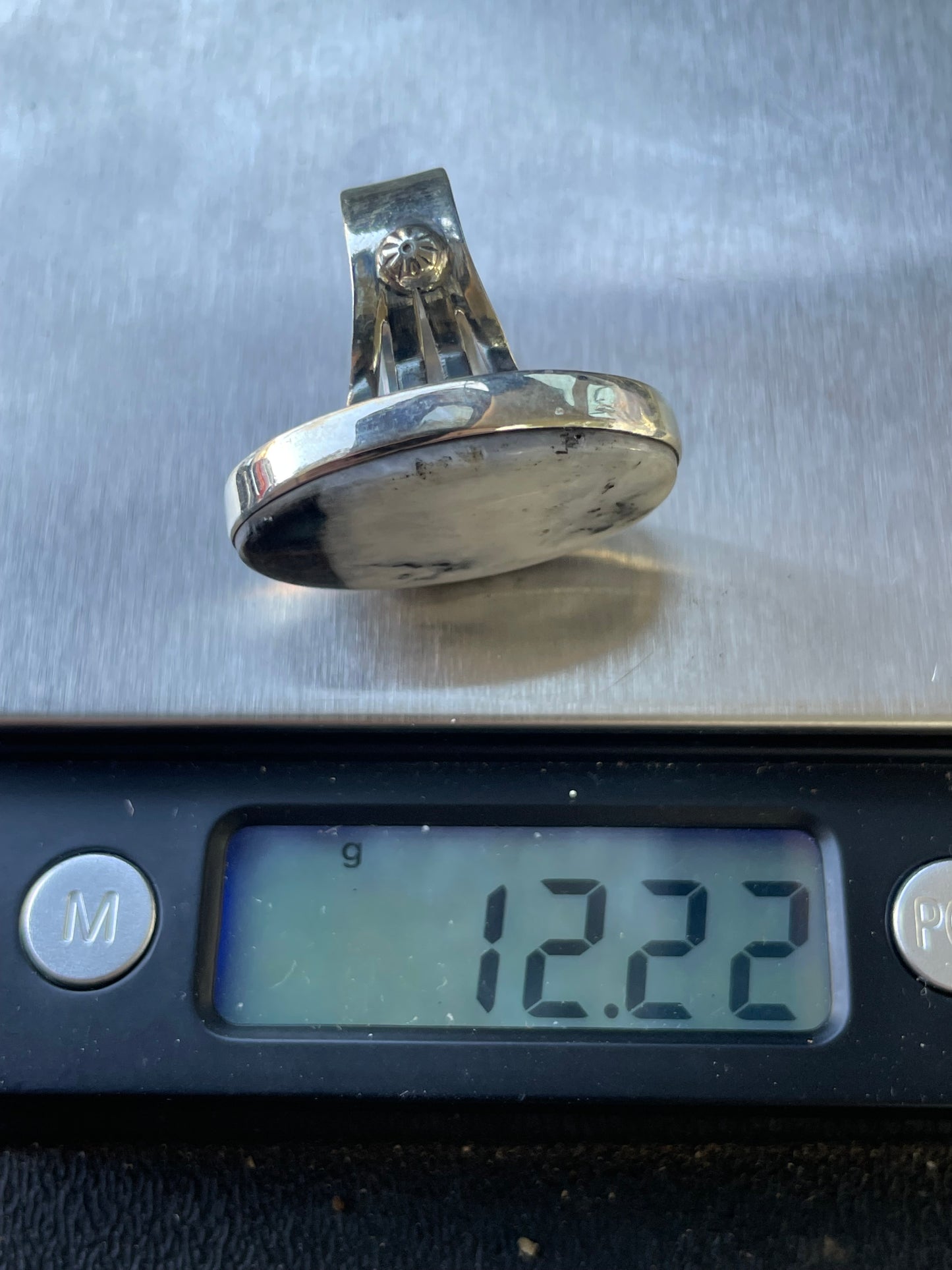 White Buffalo Ring Size 8.25 | 925 Sterling Silver B674