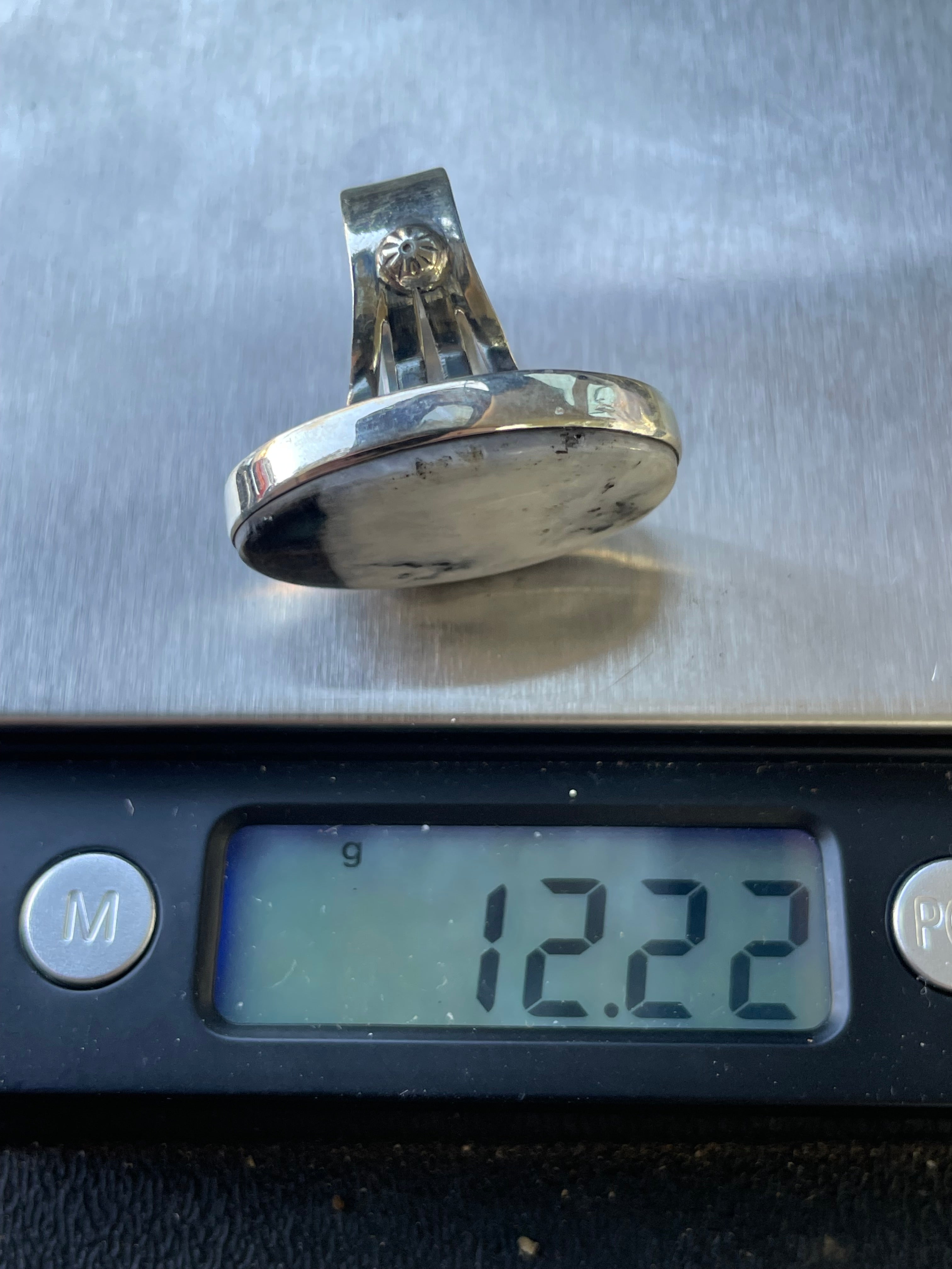 White Buffalo Ring Size 8.25 | 925 Sterling Silver B674