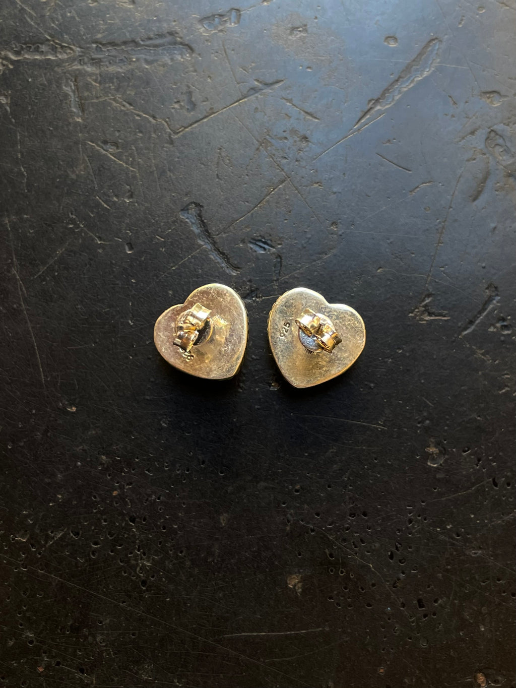 Kingman Turquoise Heart Stud Earrings | 925 Sterling Silver G665