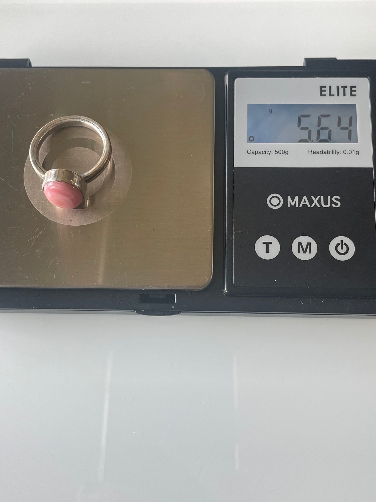Pink Conch Ring Size 8 | 925 Sterling Silver G110