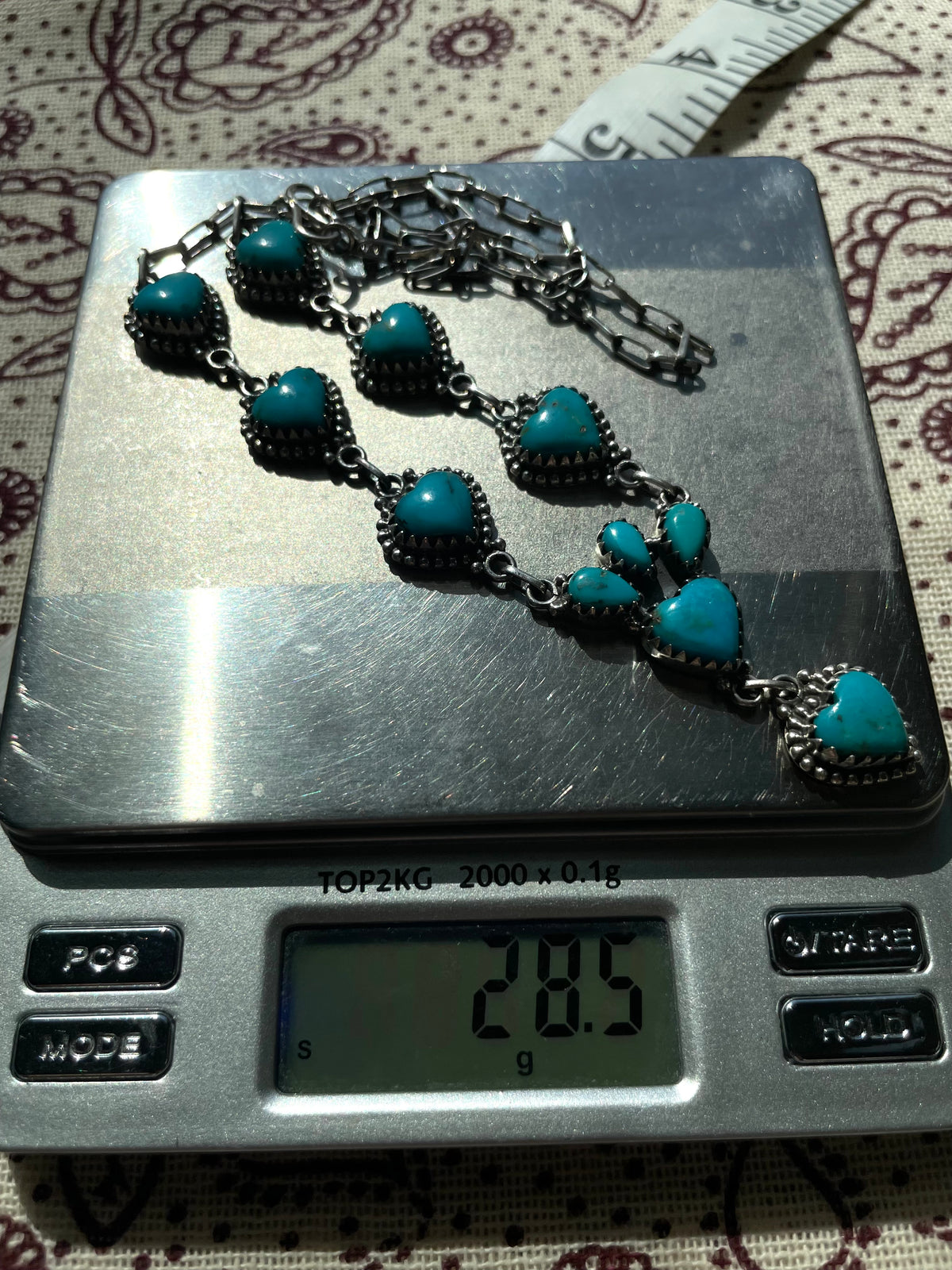 Kingman Turquoise Heart Necklace | 925 Sterling Silver E619