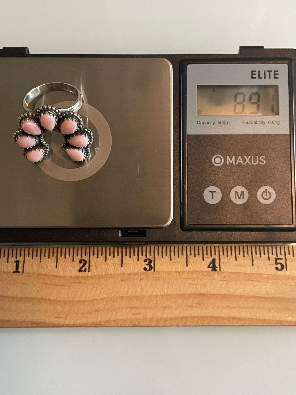 Pink Conch Naja Ring Size 9 | 925 Sterling Silver G793