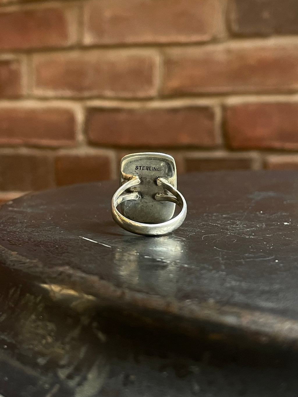 Pink Conch Lightning Ring Size 8 | Sterling Silver E905