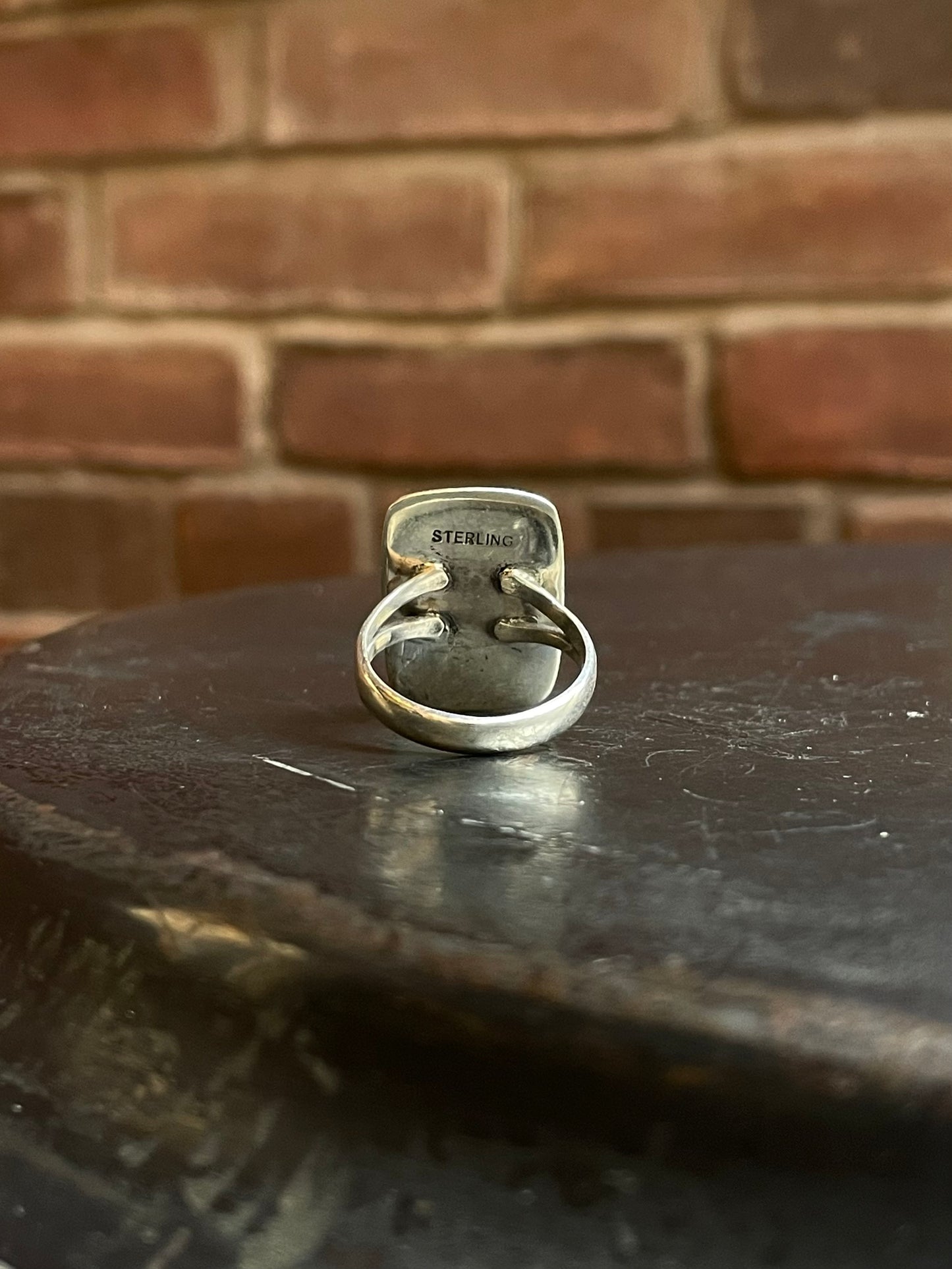 Pink Conch Lightning Ring Size 8 | Sterling Silver E905