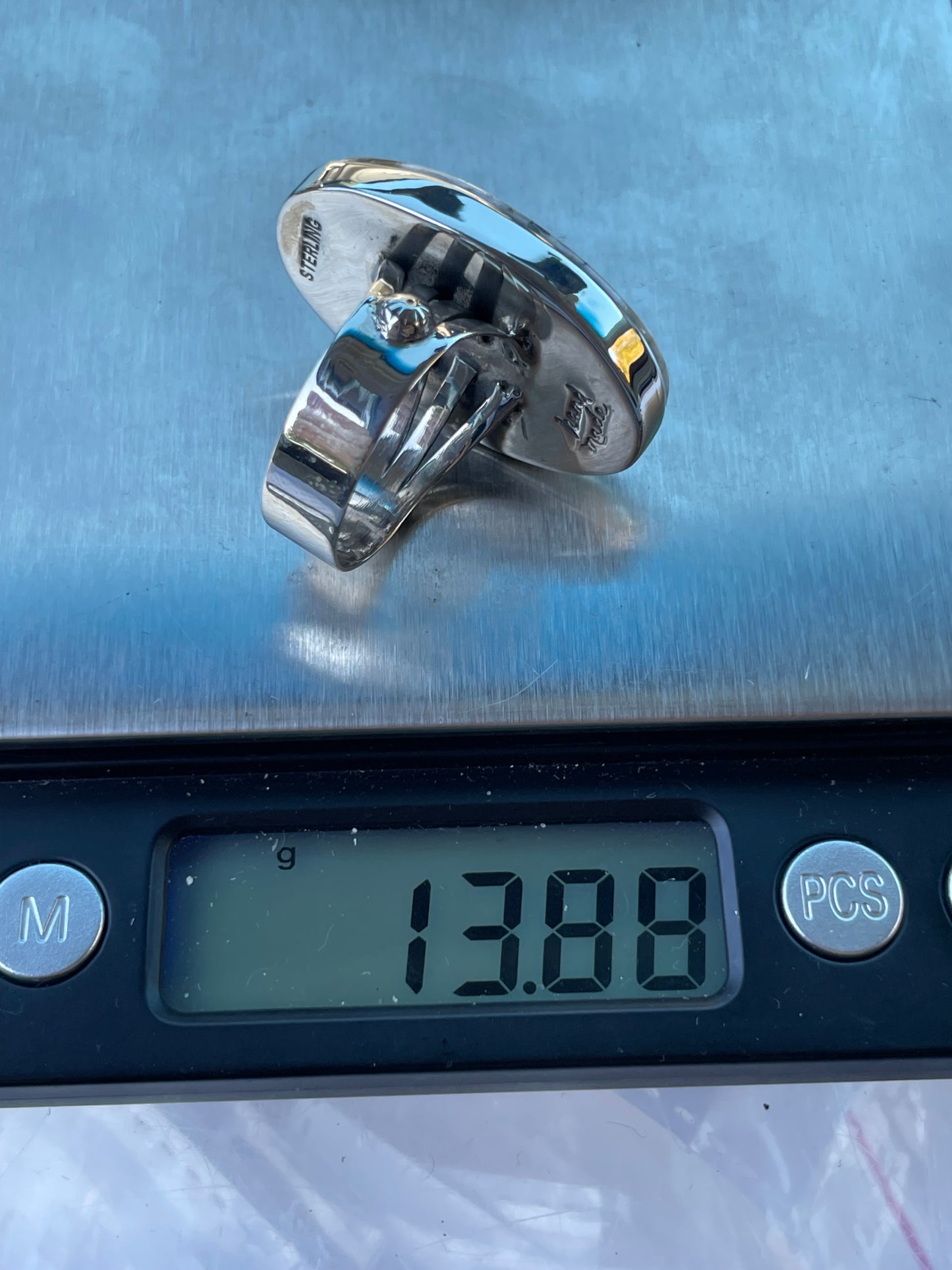 White Buffalo Ring | Sterling Silver 925 | Size 10 C704