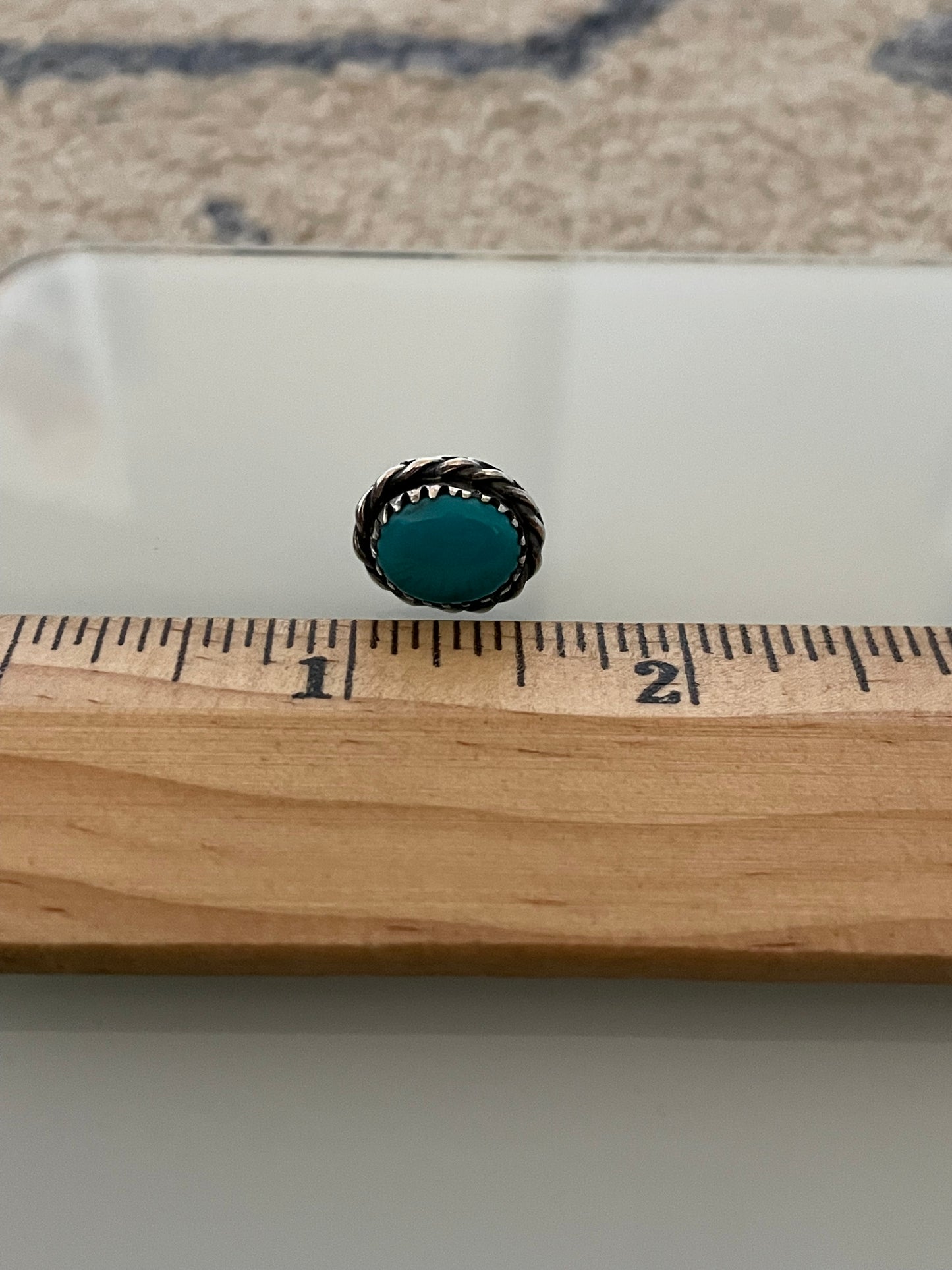Kingman Turquoise Stud Earrings | 925 Sterling Silver E382