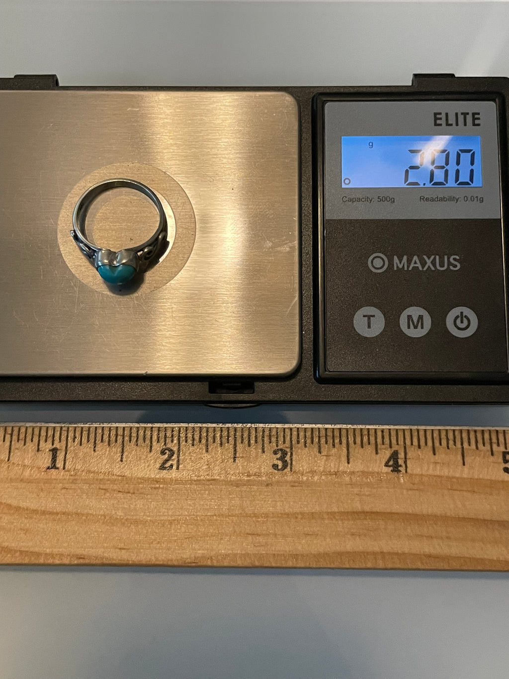 Kingman Turquoise Heart Ring | Sterling Silver | Size 7 G379