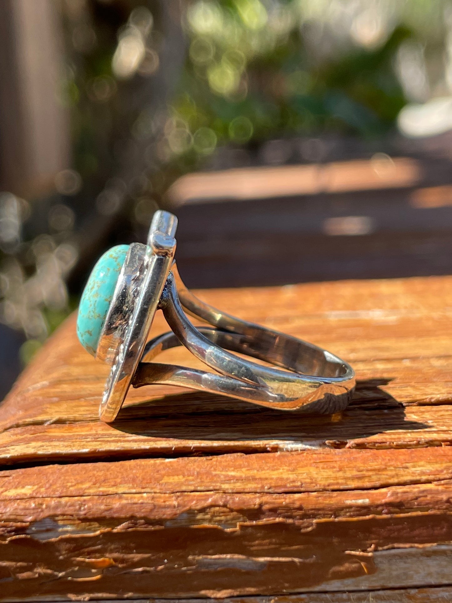 Turquoise Horse Shoe Ring Size 9 | 925 Sterling Silver B925