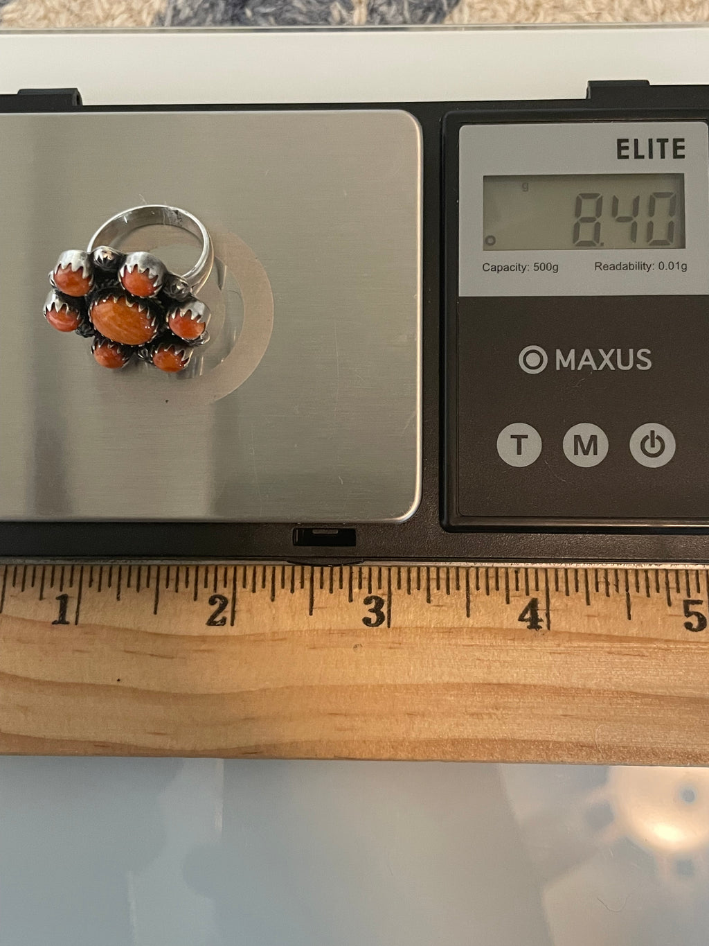 Spiny Oyster Flower Ring Size 6 | 925 Sterling Silver G545