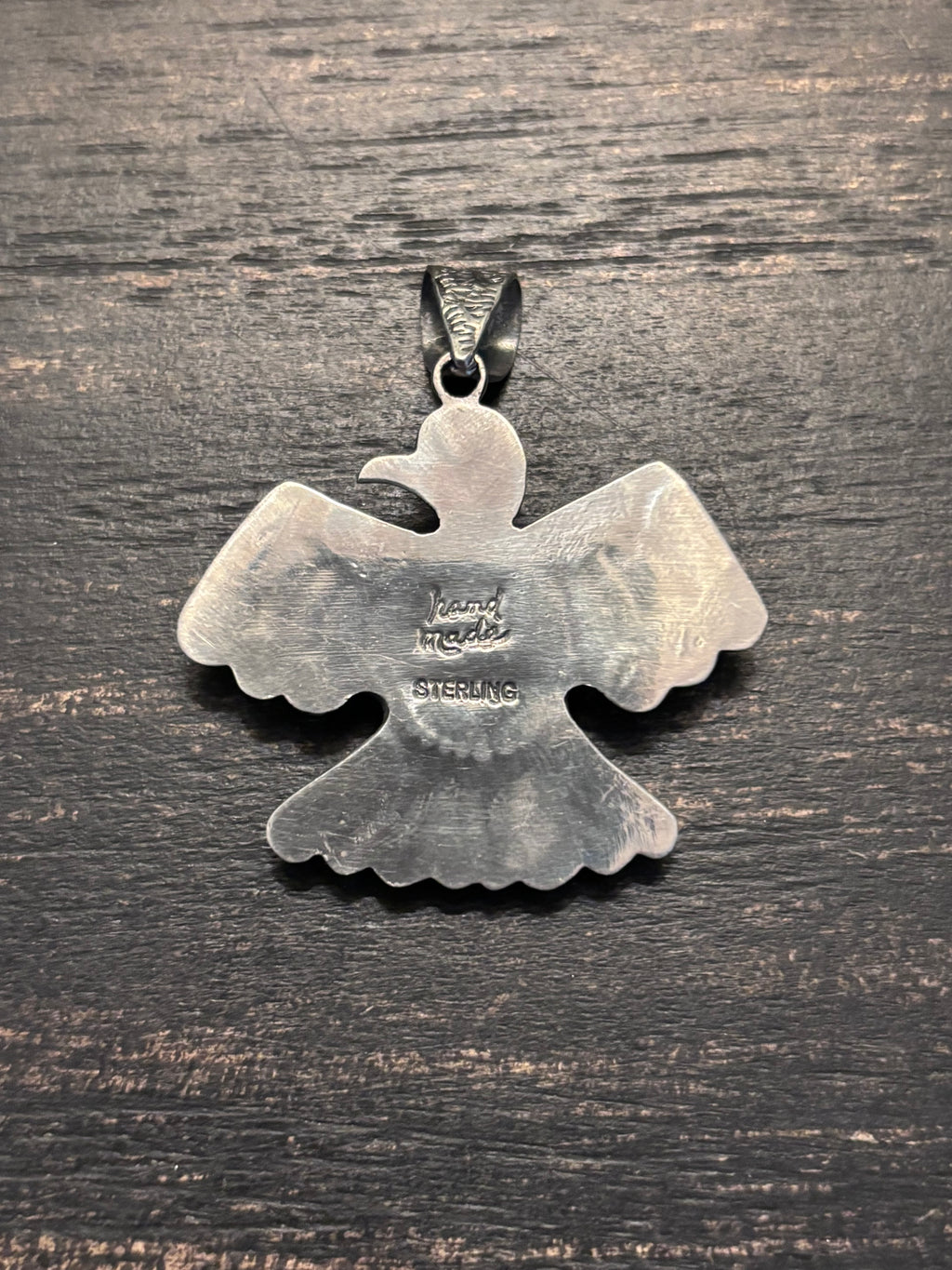 Pink Conch Thunderbird Pendant | Sterling Silver Southwest