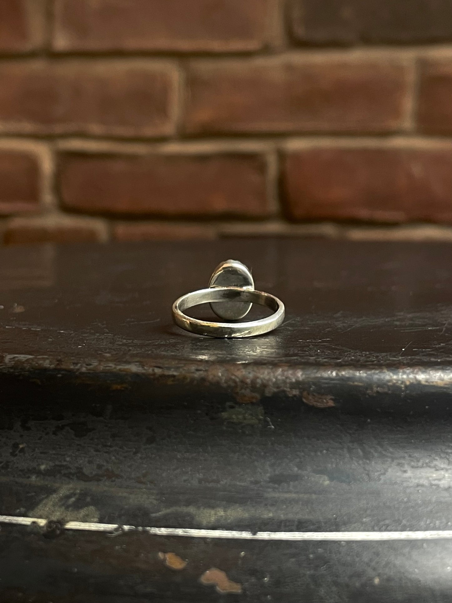 Turquoise Oval Ring | 925 Sterling Silver Size 7 E437