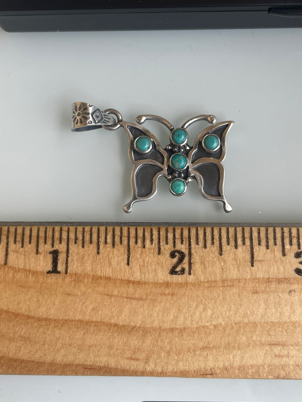 Kingman Turquoise Butterfly Pendant | 925 Sterling Silver G628