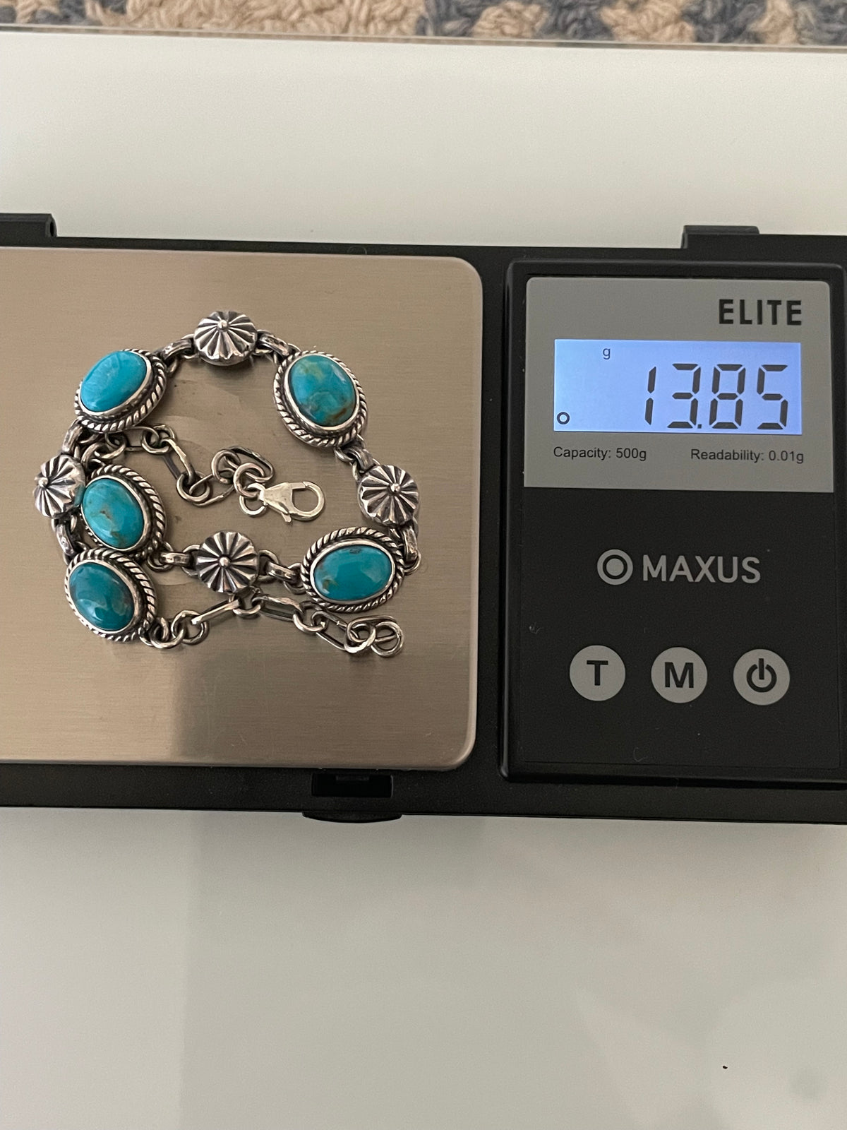 Turquoise Link Bracelet | 925 Sterling Silver G730