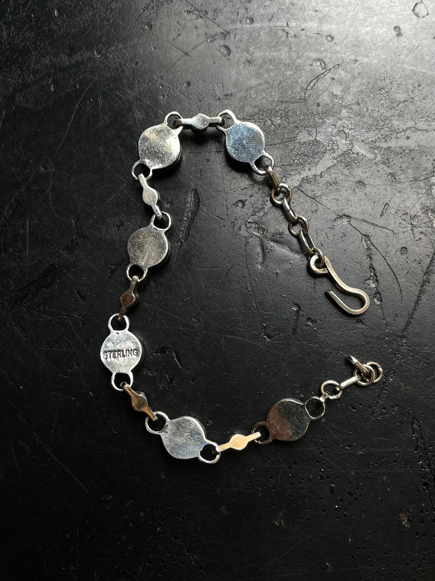 Kingman Turquoise Coral Link Bracelet | 925 Sterling Silver E105
