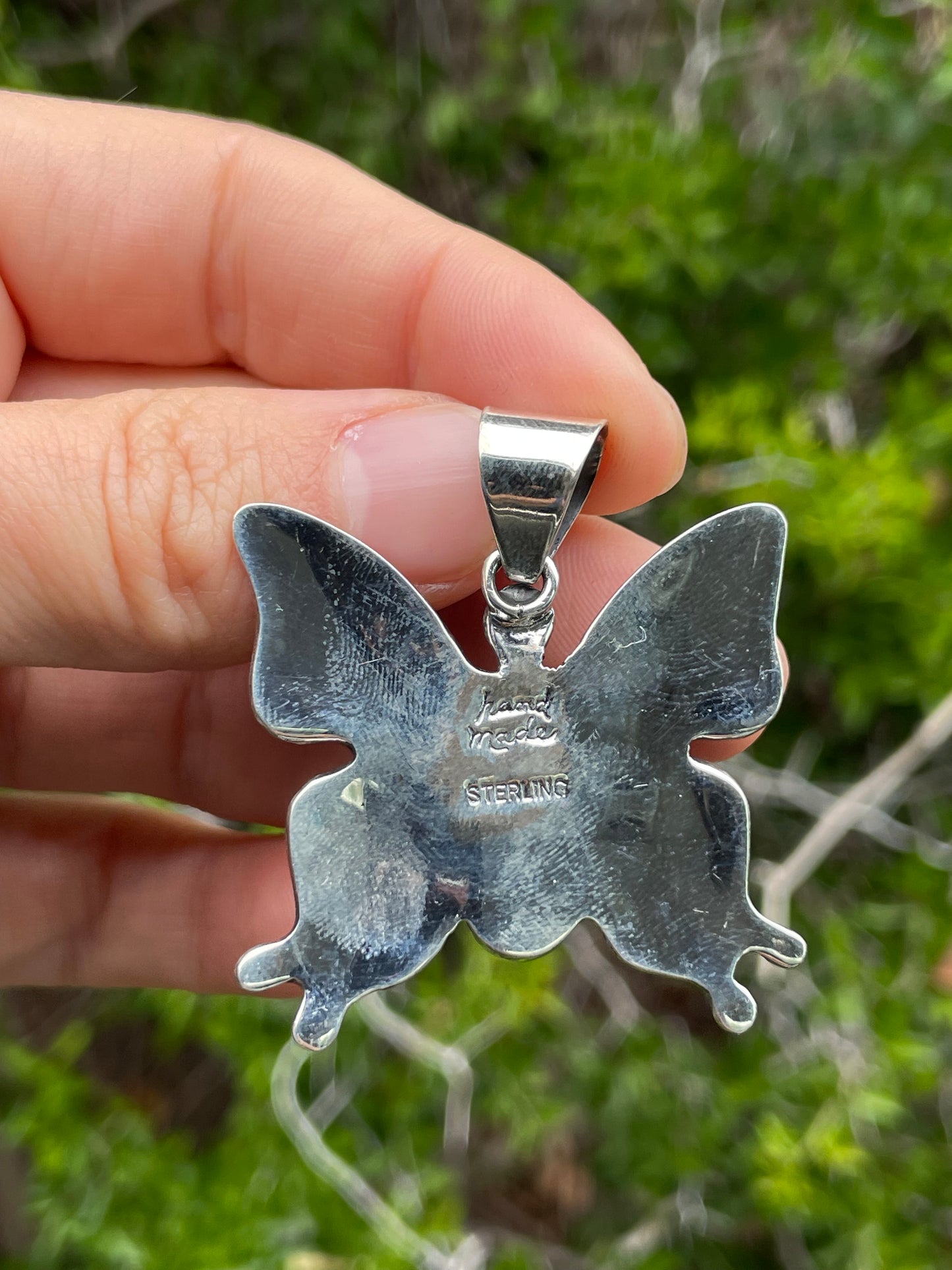 Pink Conch Butterfly Pendant | Sterling Silver 925 B735
