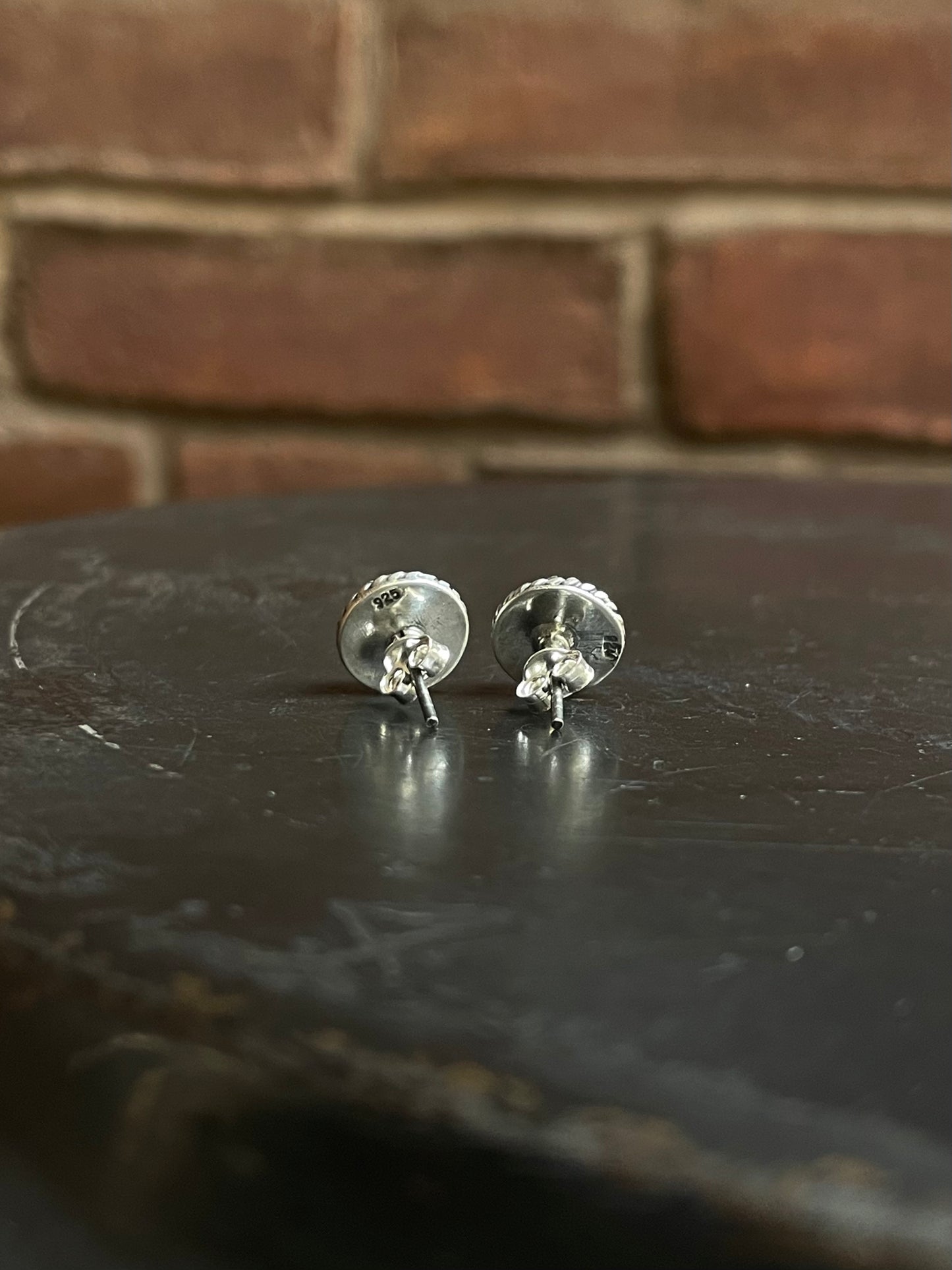 Kingman Turquoise Stud Earrings | 925 Sterling Silver E818