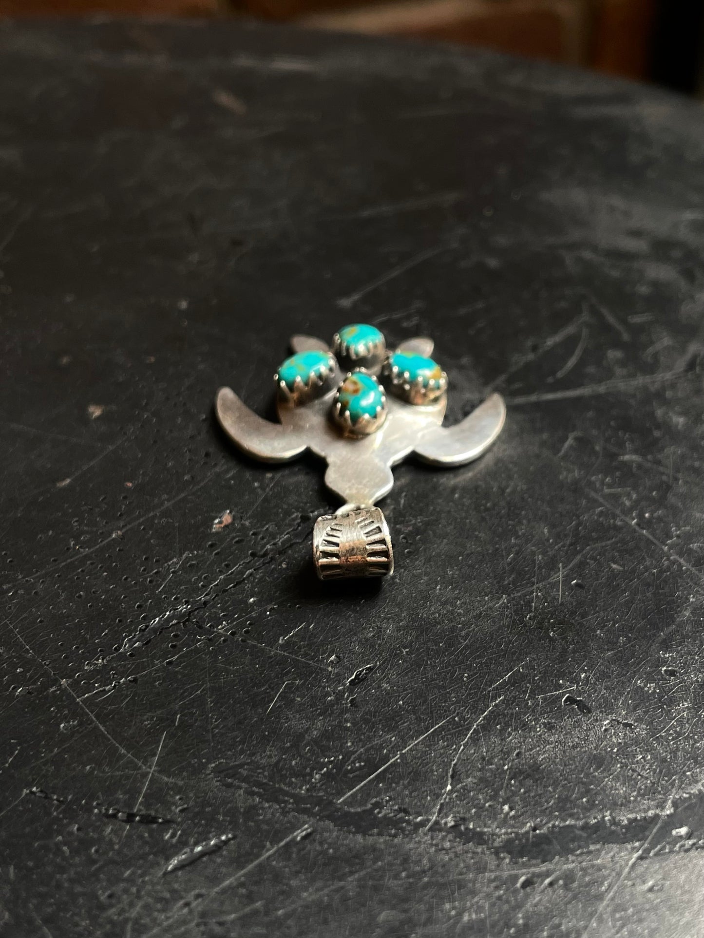Turquoise Turtle Pendant | 925 Sterling Silver C991