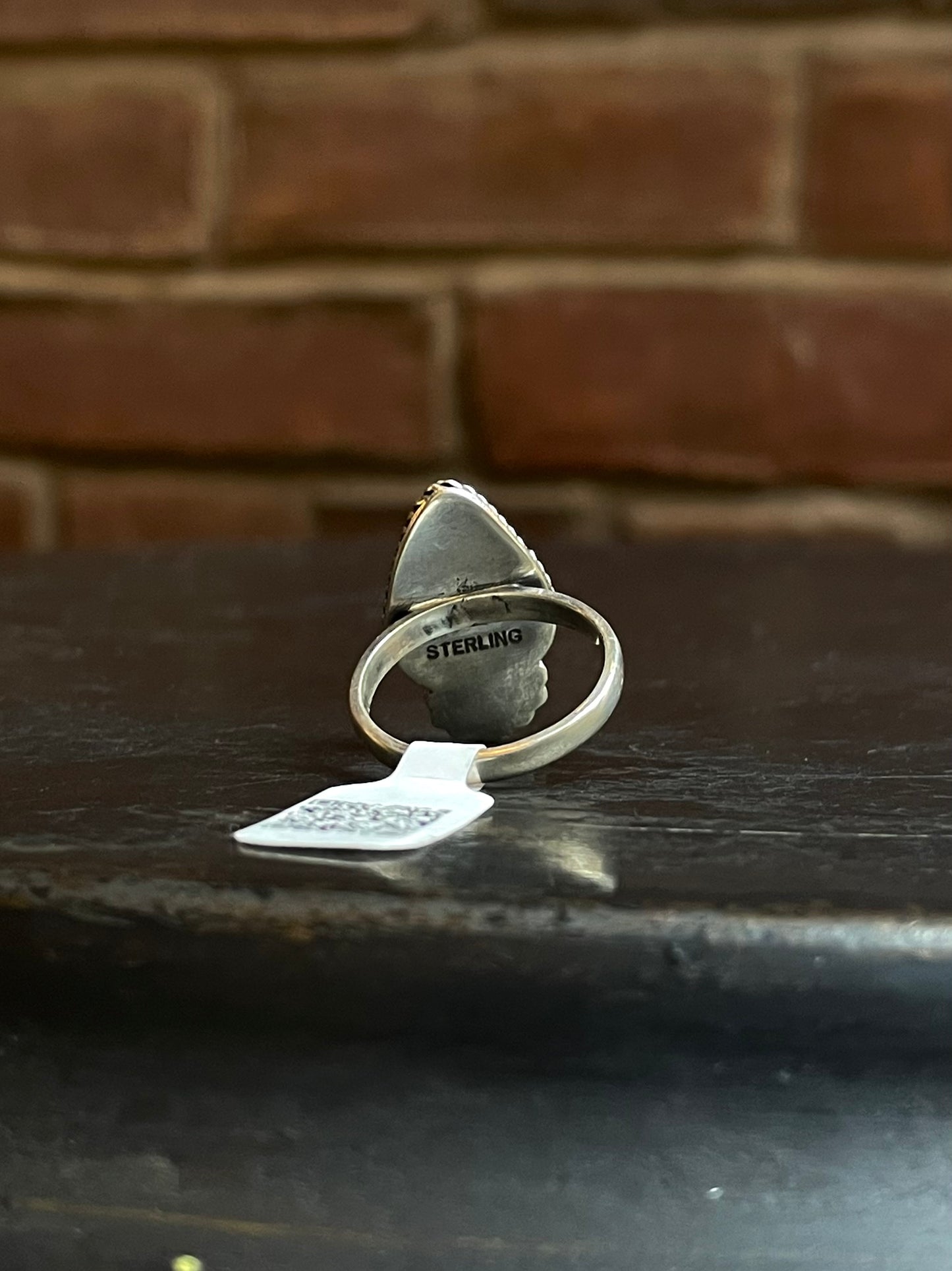 Kingman Turquoise Teardrop Ring | Sterling Silver | Size 6.25 | A736
