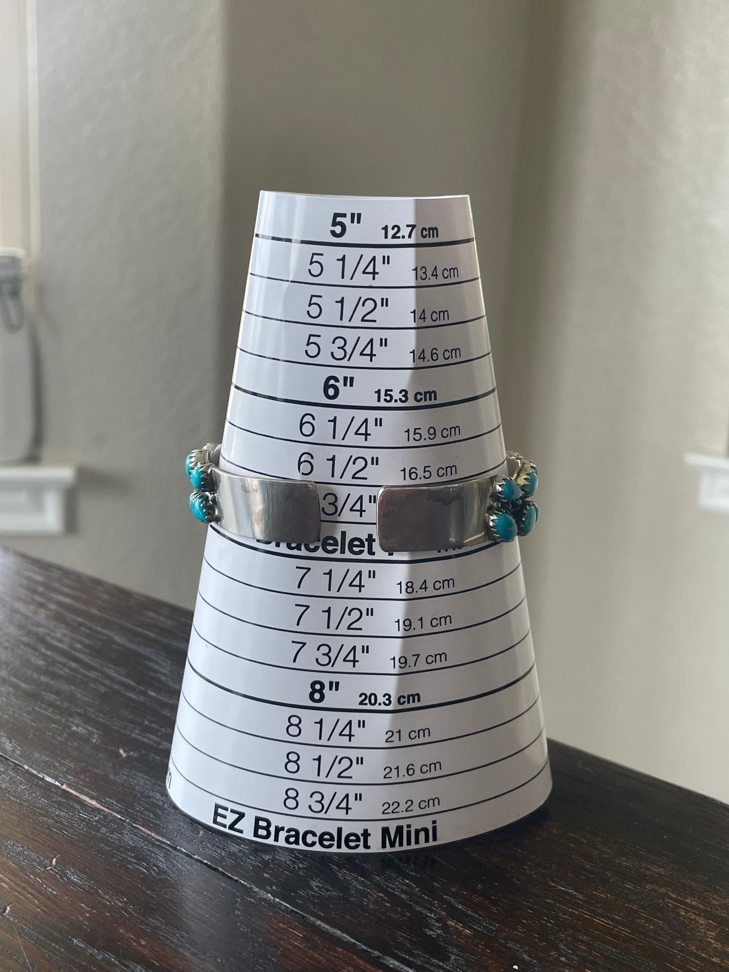 Kingman Turquoise Double Row Cluster Cuff Bracelet | Sterling Silver G458
