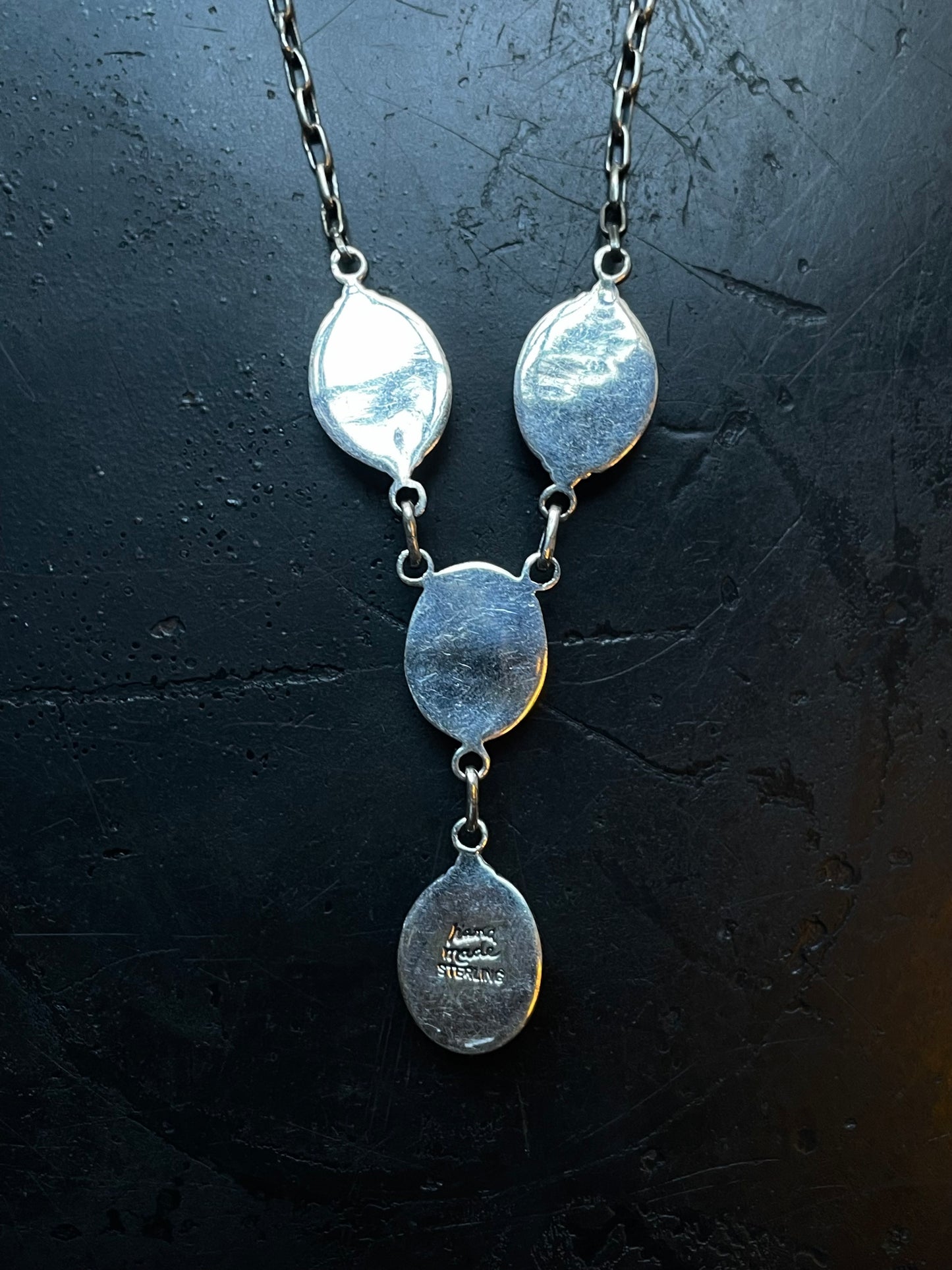 Pink Conch Lariat Necklace | 925 Sterling Silver E346