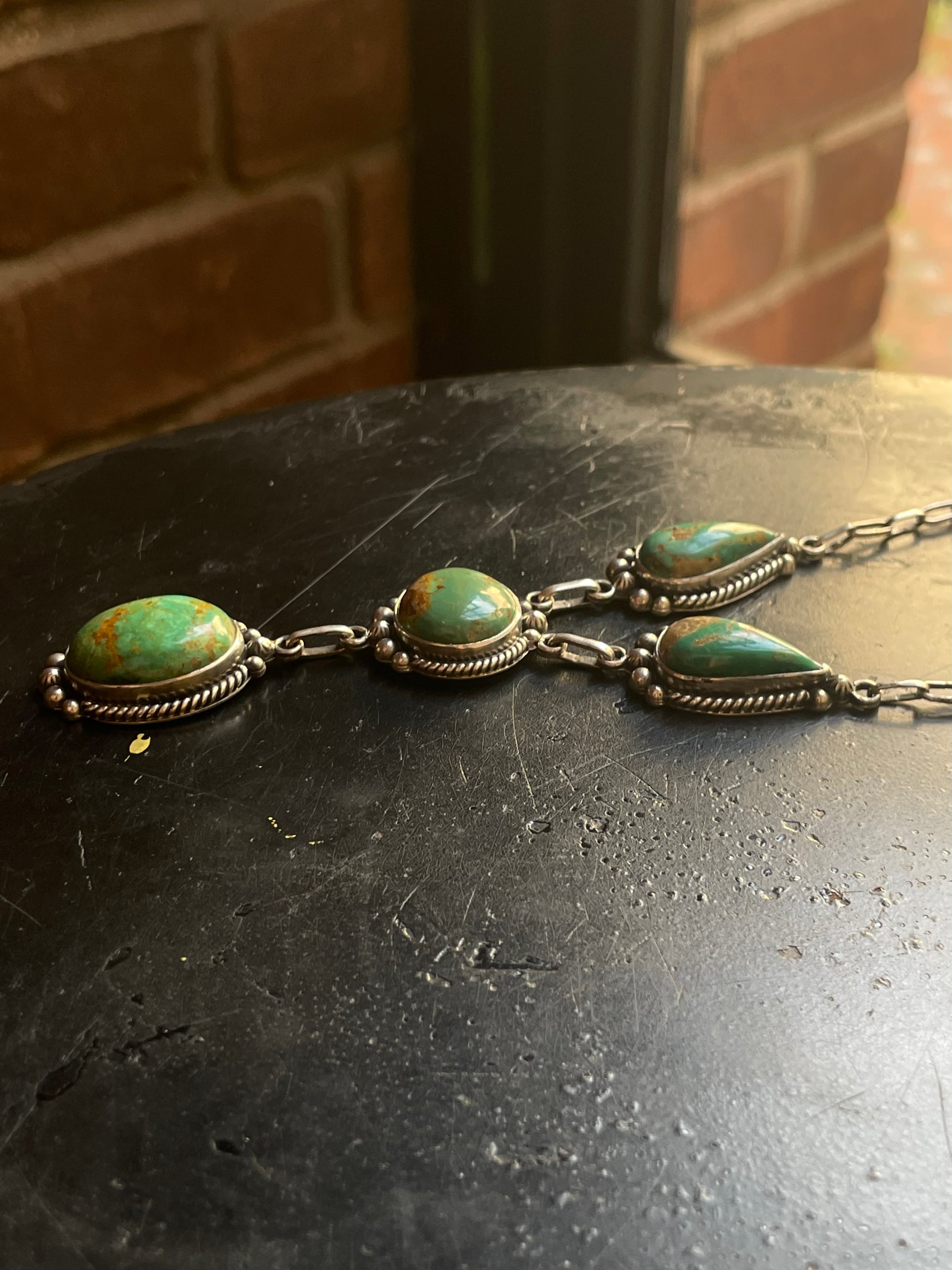 Kingman Turquoise Lariat Necklace | 925 Sterling Silver G608
