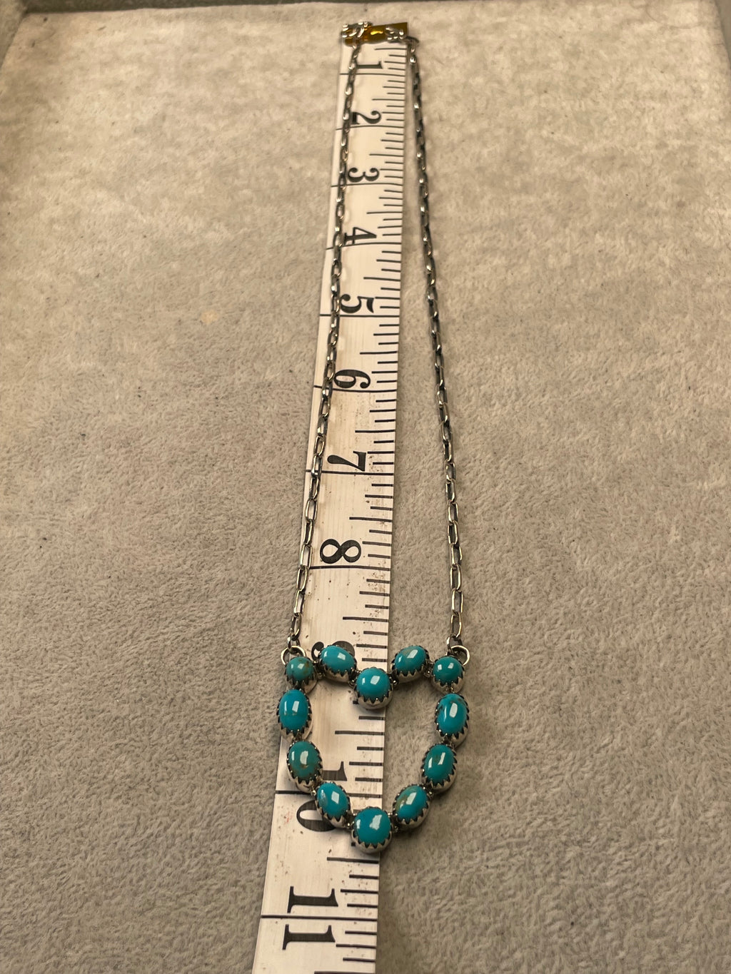 Kingman Turquoise Heart Necklace | 925 Sterling Silver D209