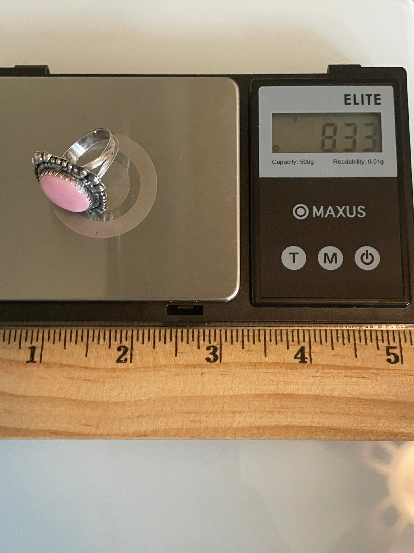 Pink Conch Ring Size 6 | 925 Sterling Silver G527