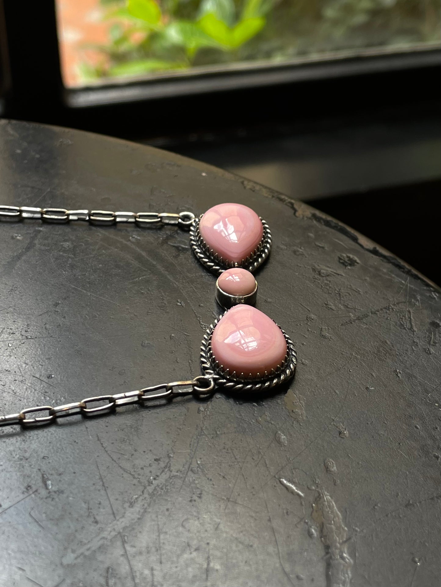 Pink Conch Necklace | 925 Sterling Silver E974