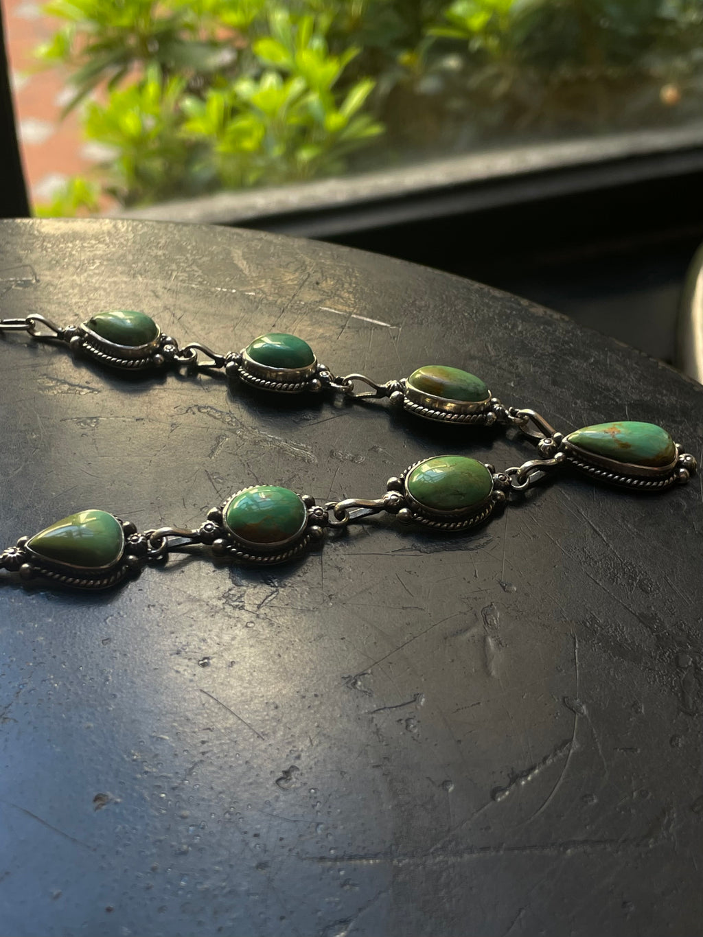 Kingman Turquoise Lariat Necklace | 925 Sterling Silver G613