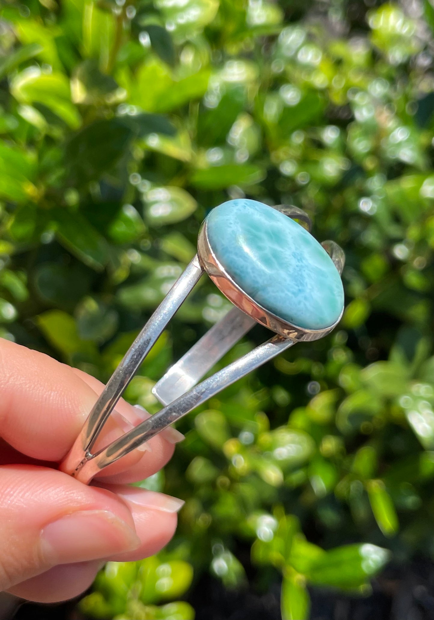 Larimar Cuff Bracelet | 925 Sterling Silver D151