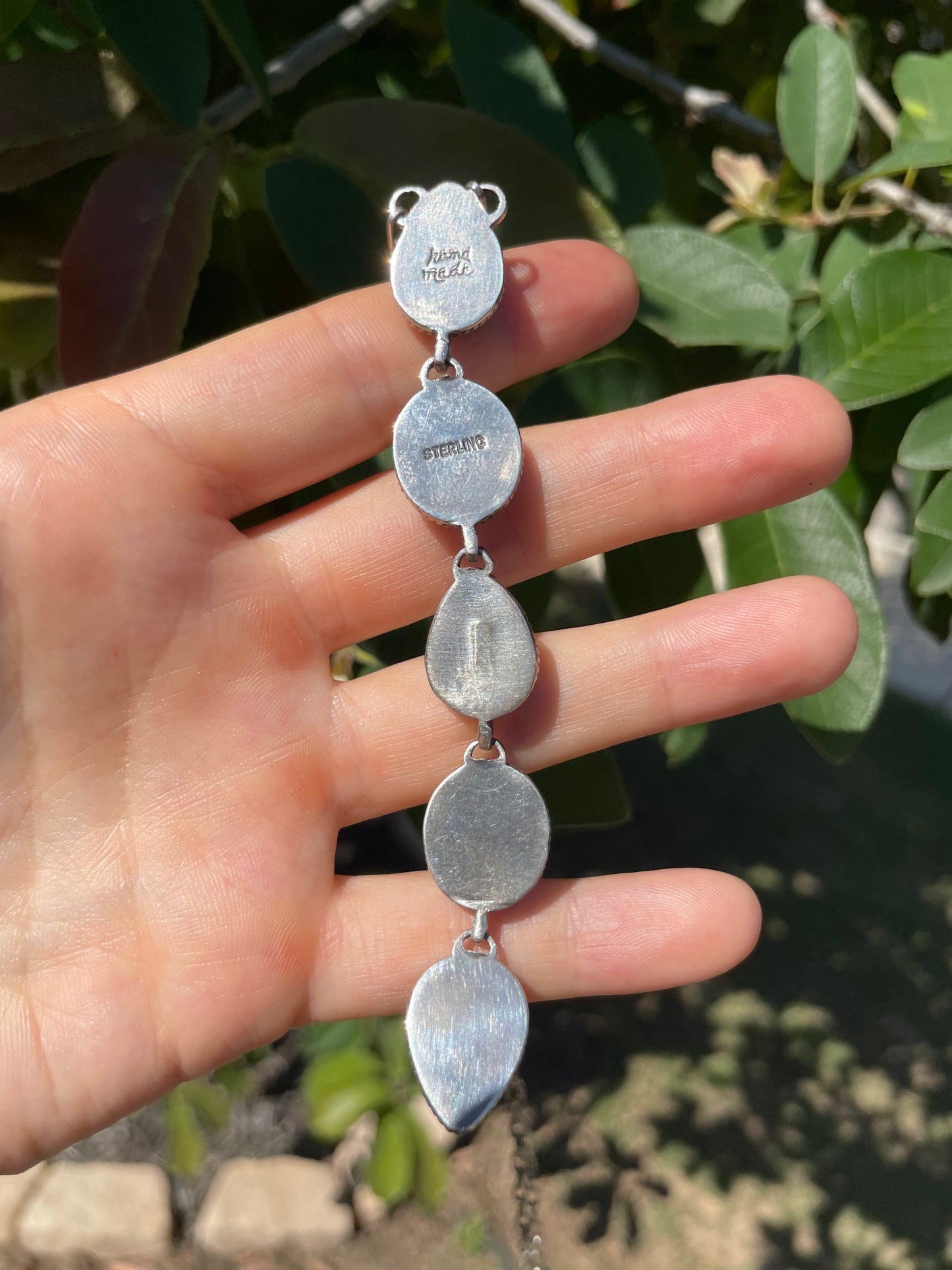 Kingman Turquoise Drop Necklace | Sterling Silver D130