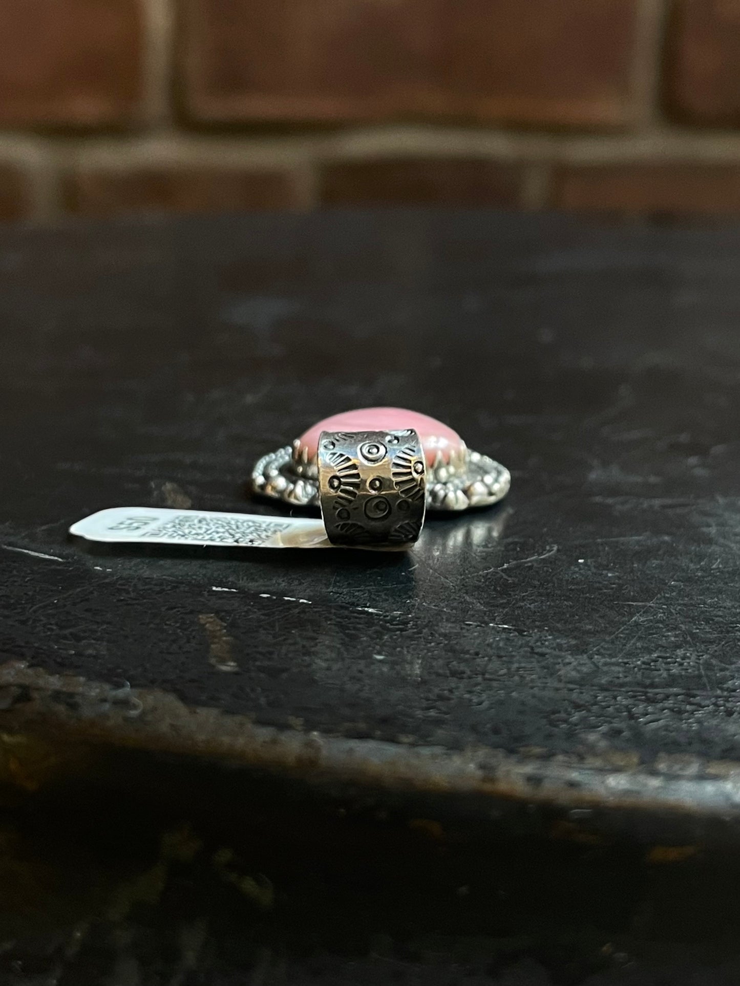 Pink Conch Heart Pendant | Sterling Silver | A655