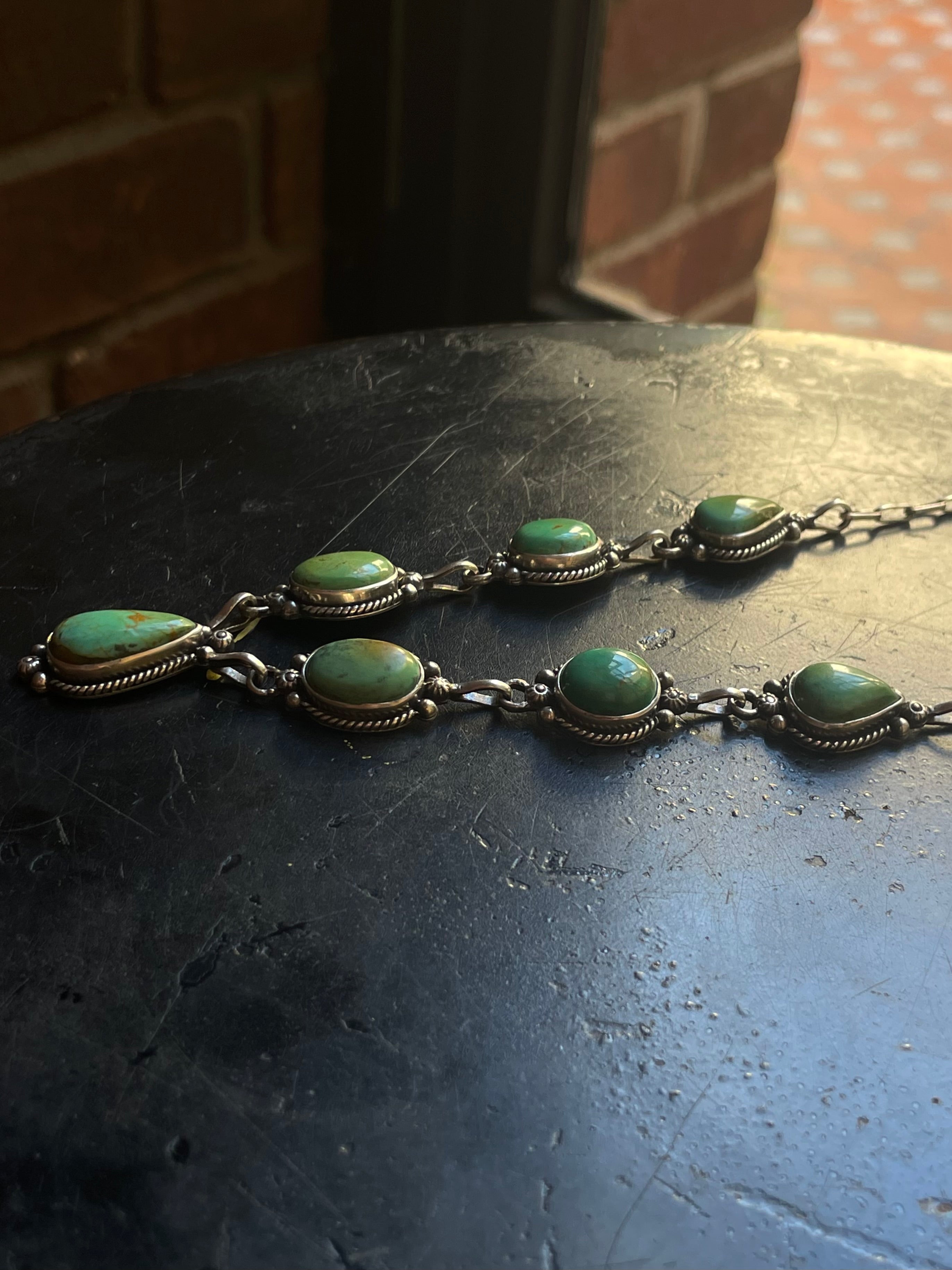 Kingman Turquoise Lariat Necklace | 925 Sterling Silver G613