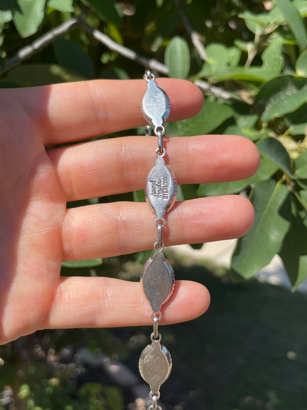 Kingman Turquoise Link Bracelet | Sterling Silver D137