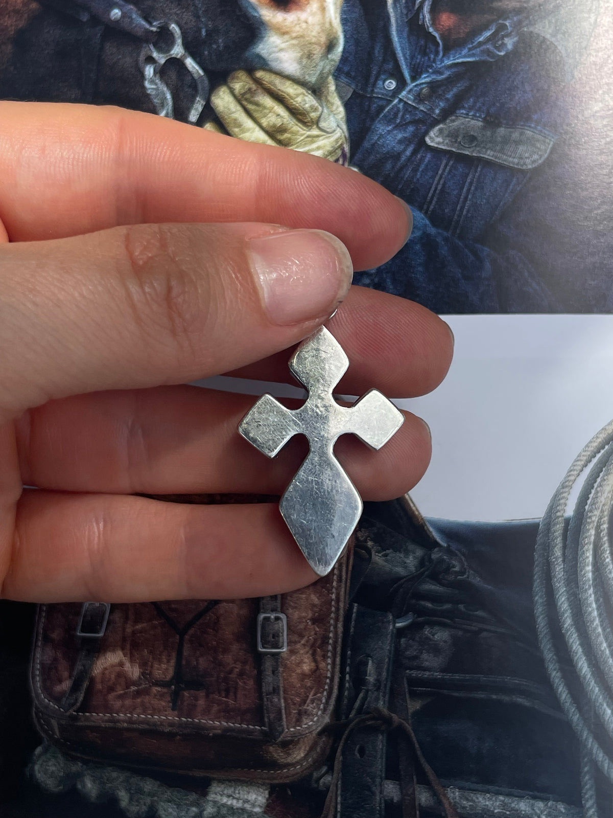 Lapis Lazuli Cross Pendant | 925 Sterling Silver D249
