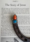 Spiny Oyster & Turquoise Floral Ring | 925 Sterling Silver Size 5.75 G819