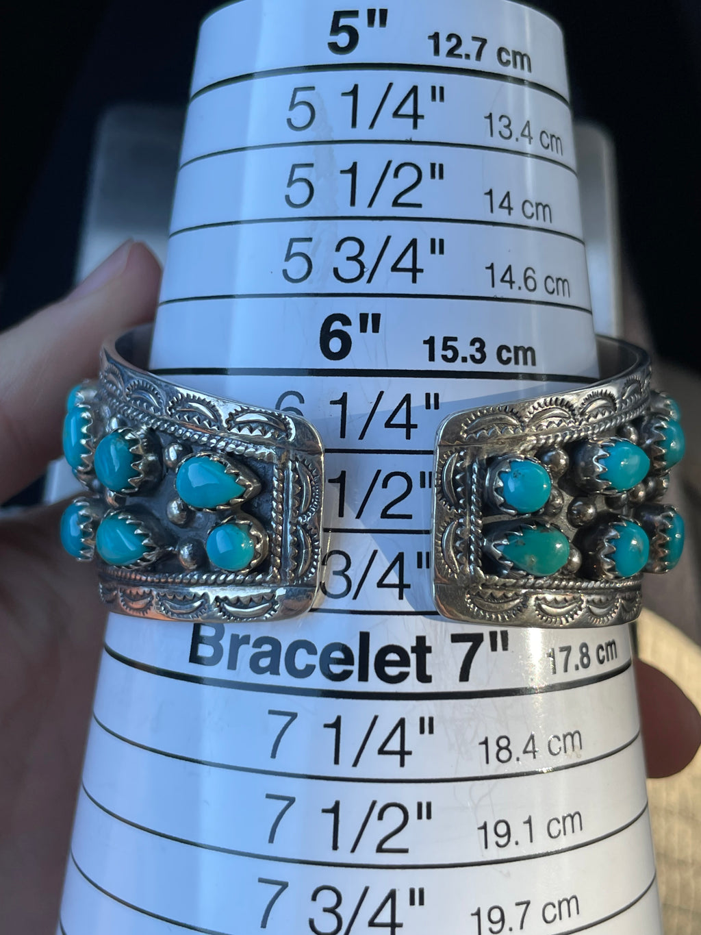Kingman Turquoise Multi Stone Cuff Bracelet | 925 Sterling Silver D112