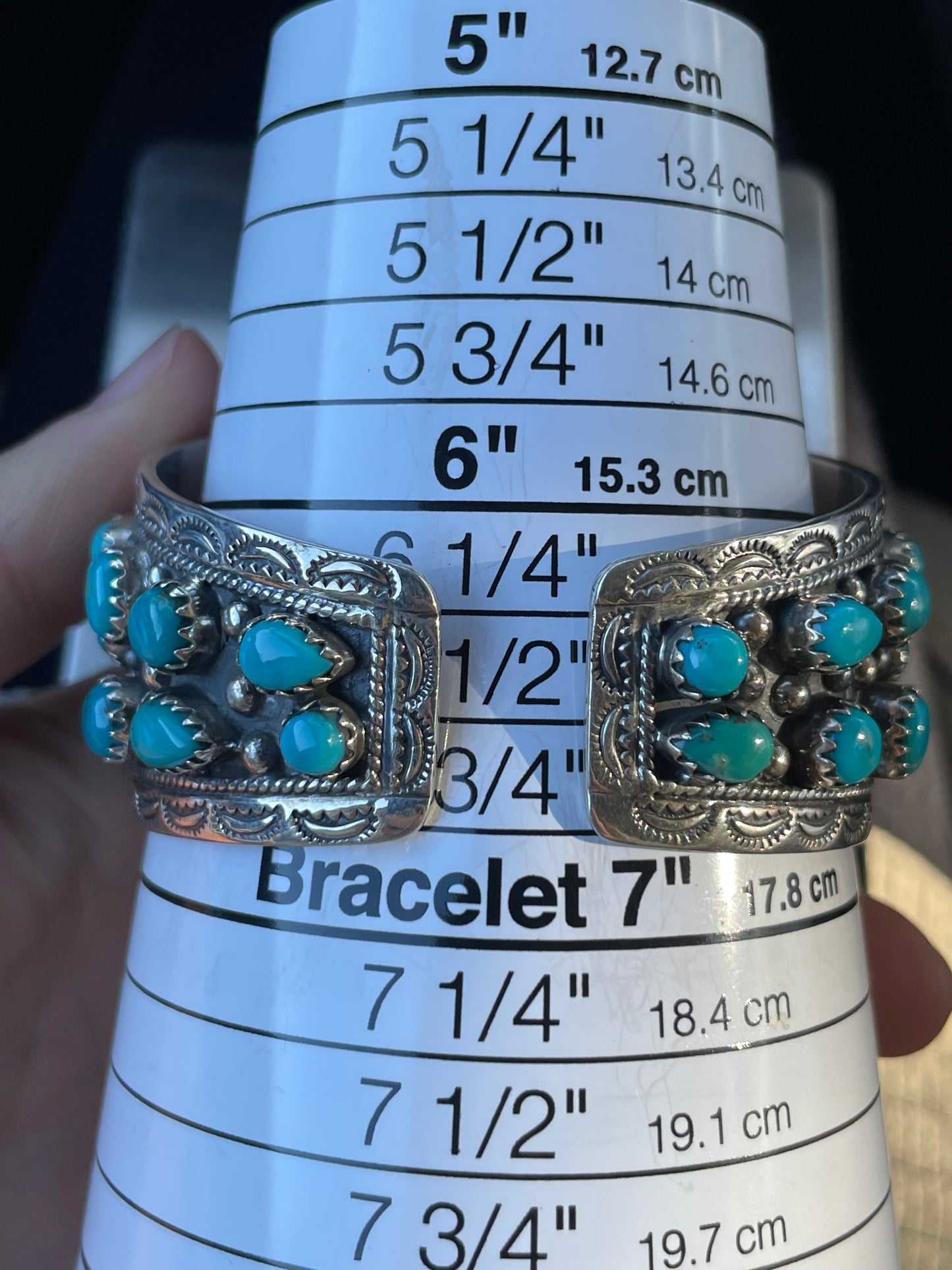 Kingman Turquoise Multi Stone Cuff Bracelet | 925 Sterling Silver D112