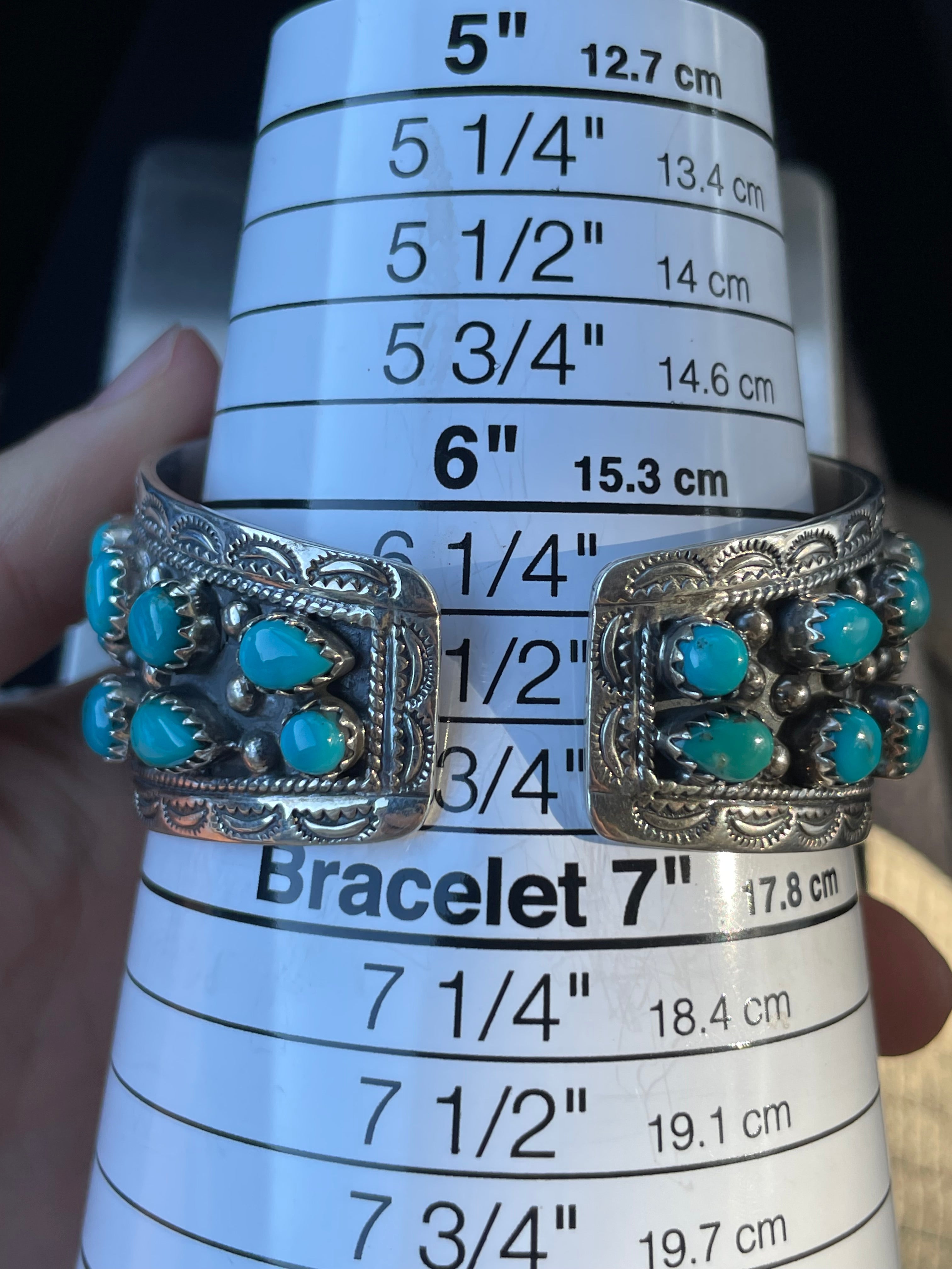 Kingman Turquoise Multi Stone Cuff Bracelet | 925 Sterling Silver D112